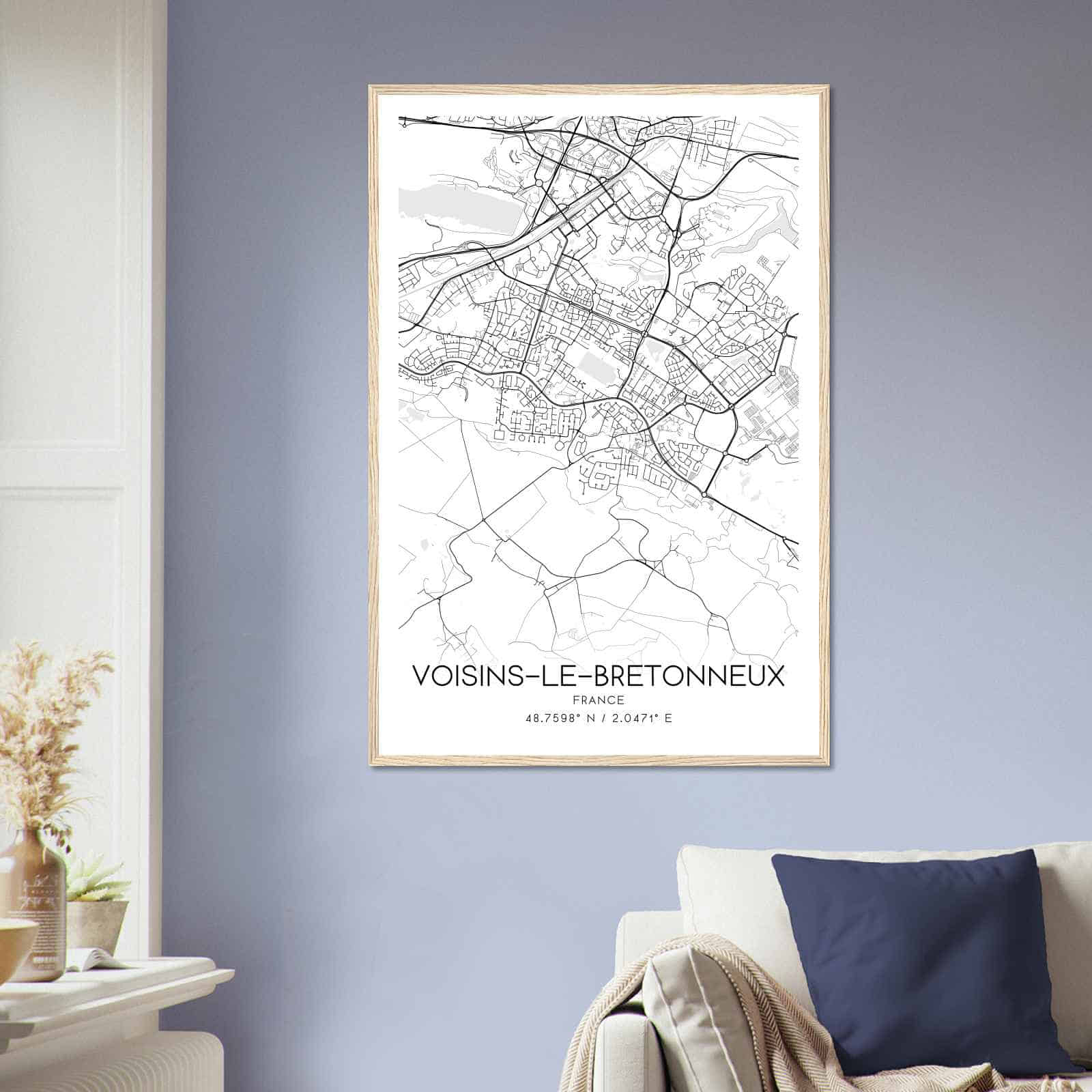 Deerfield Kansas Map Poster, Modern Home Decor Wall Art Print (Copy)