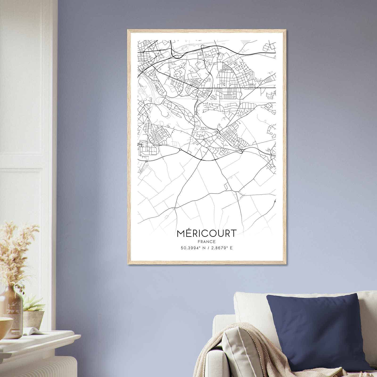 Deerfield Kansas Map Poster, Modern Home Decor Wall Art Print (Copy)