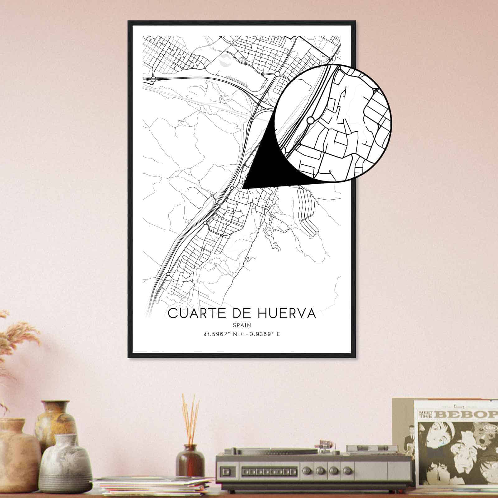 Deerfield Kansas Map Poster, Modern Home Decor Wall Art Print (Copy)