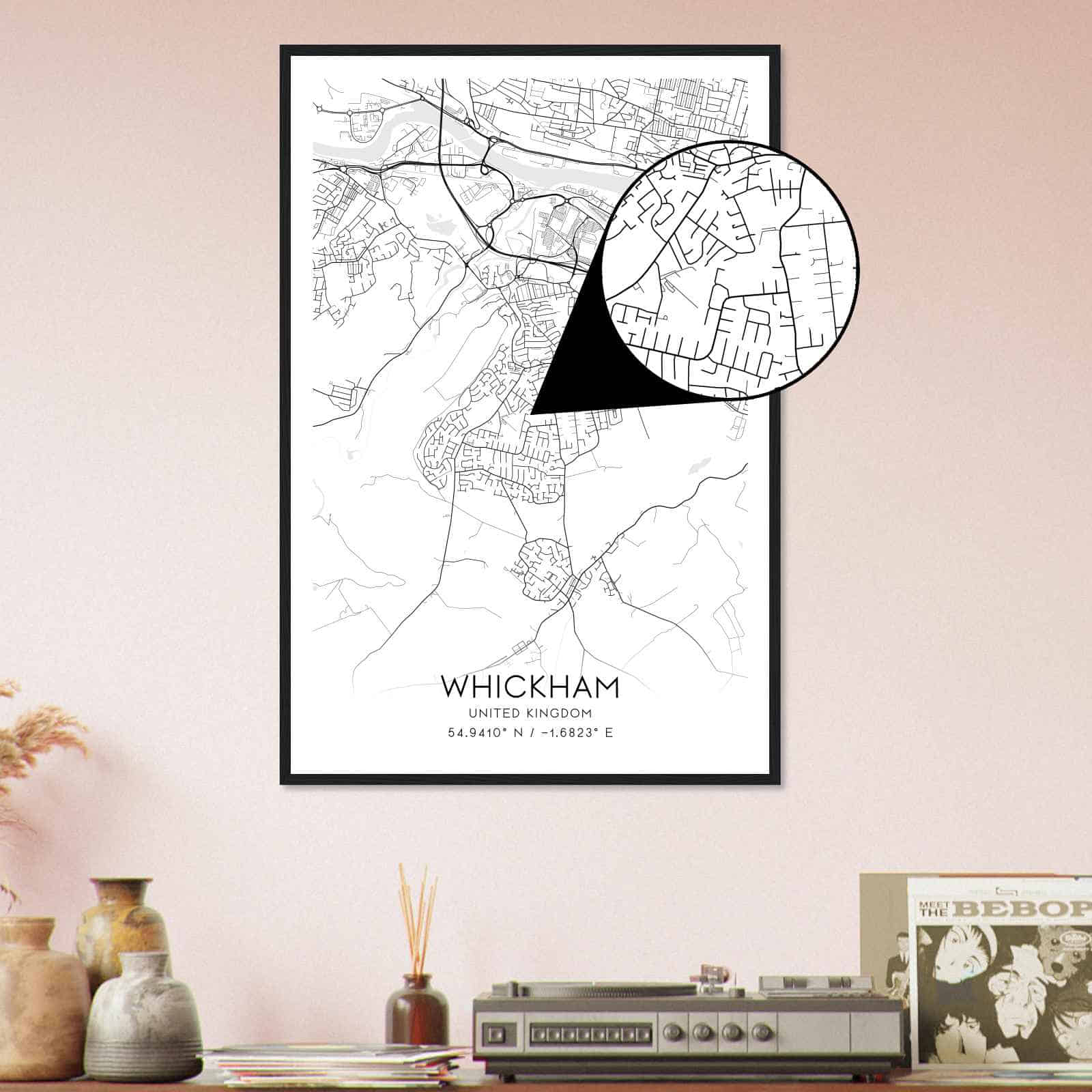Deerfield Kansas Map Poster, Modern Home Decor Wall Art Print (Copy)