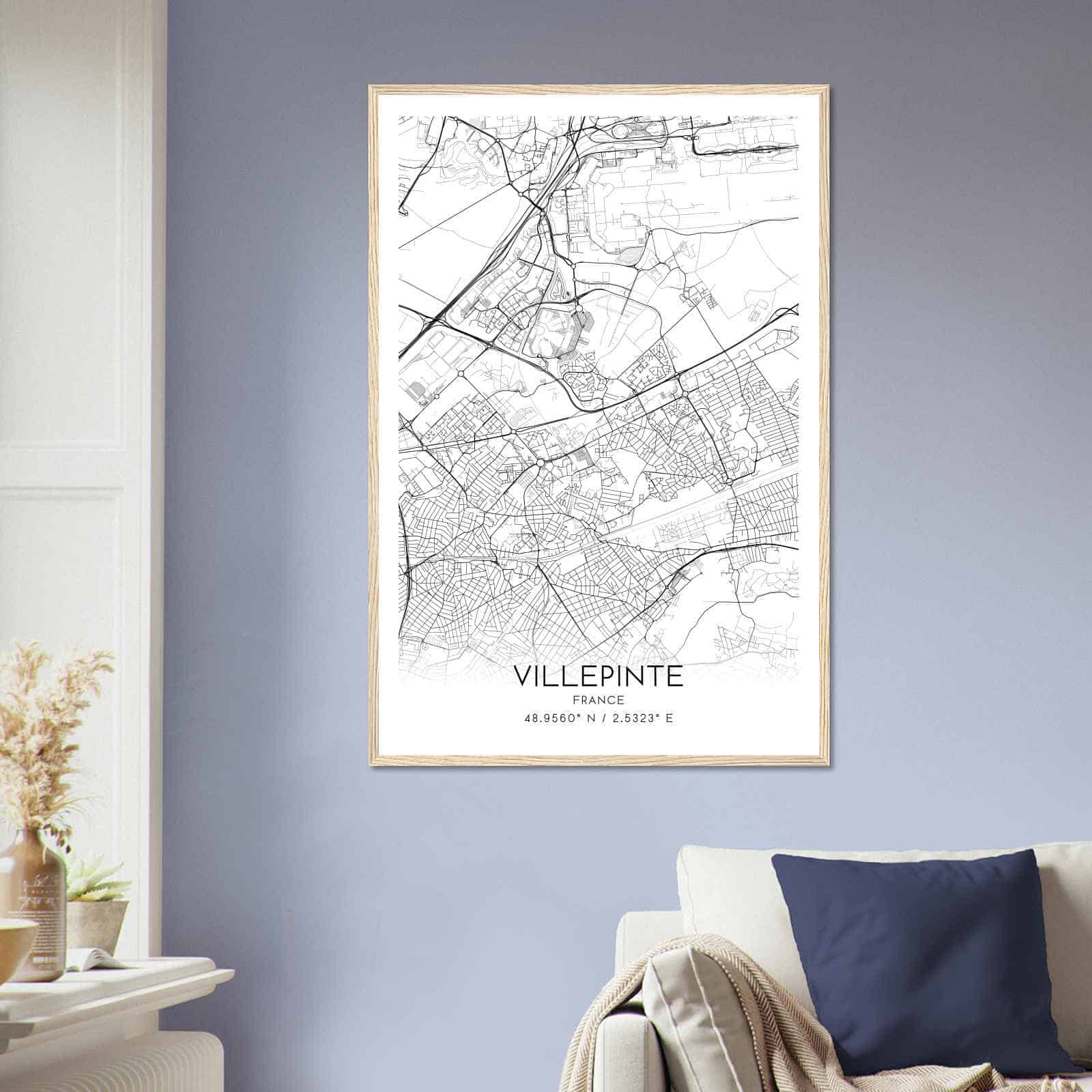 Deerfield Kansas Map Poster, Modern Home Decor Wall Art Print (Copy)
