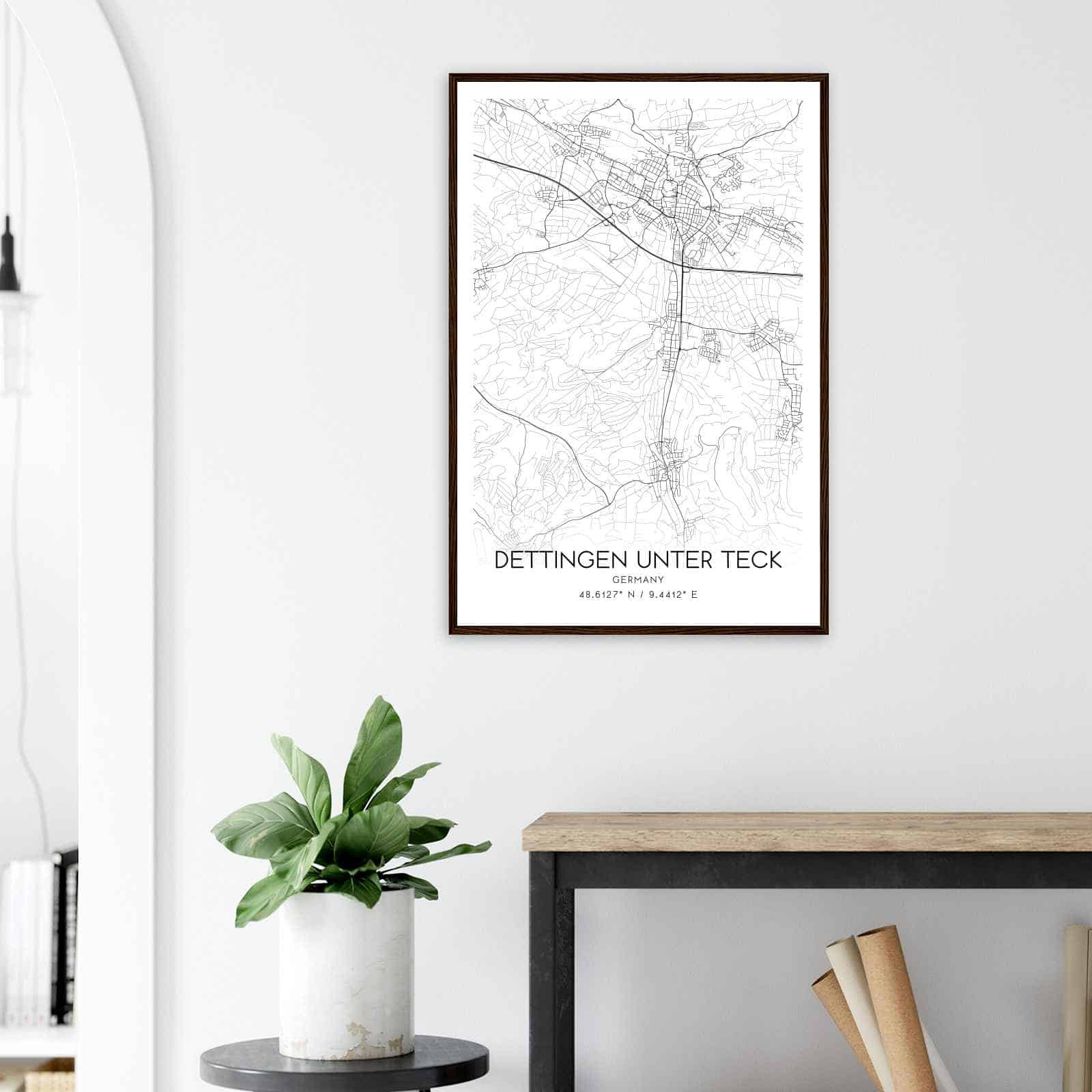 Deerfield Kansas Map Poster, Modern Home Decor Wall Art Print (Copy)