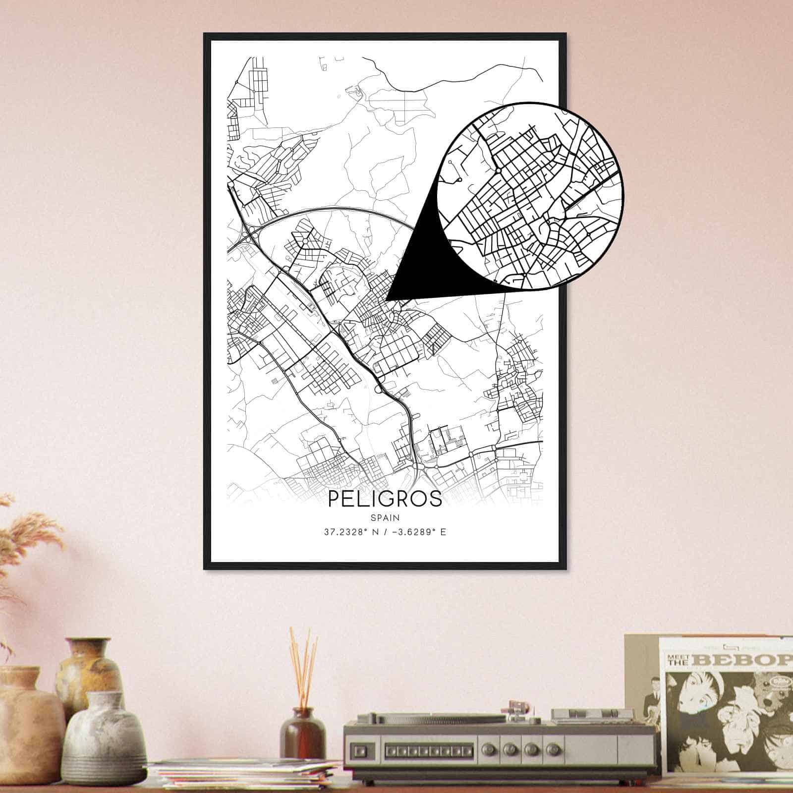 Deerfield Kansas Map Poster, Modern Home Decor Wall Art Print (Copy)