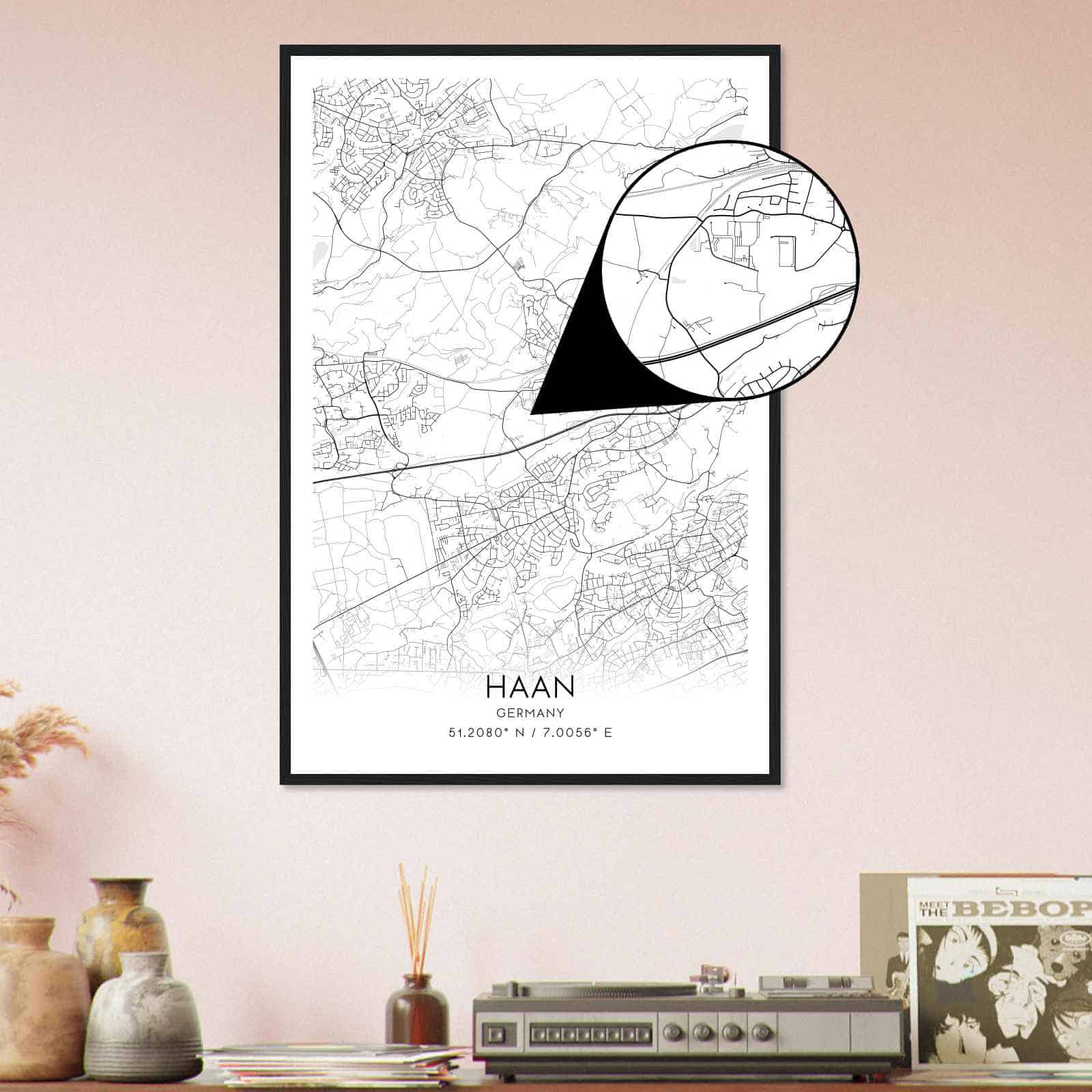 Deerfield Kansas Map Poster, Modern Home Decor Wall Art Print (Copy)