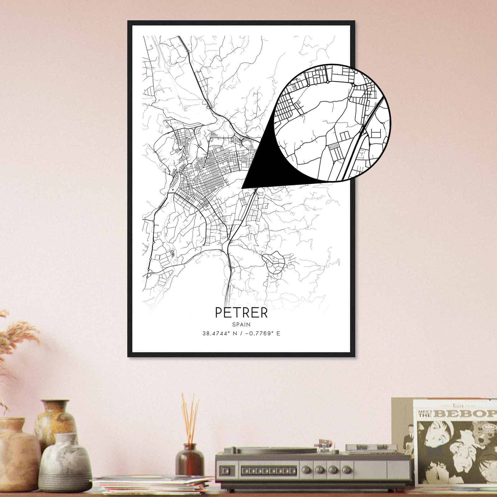 Deerfield Kansas Map Poster, Modern Home Decor Wall Art Print (Copy)