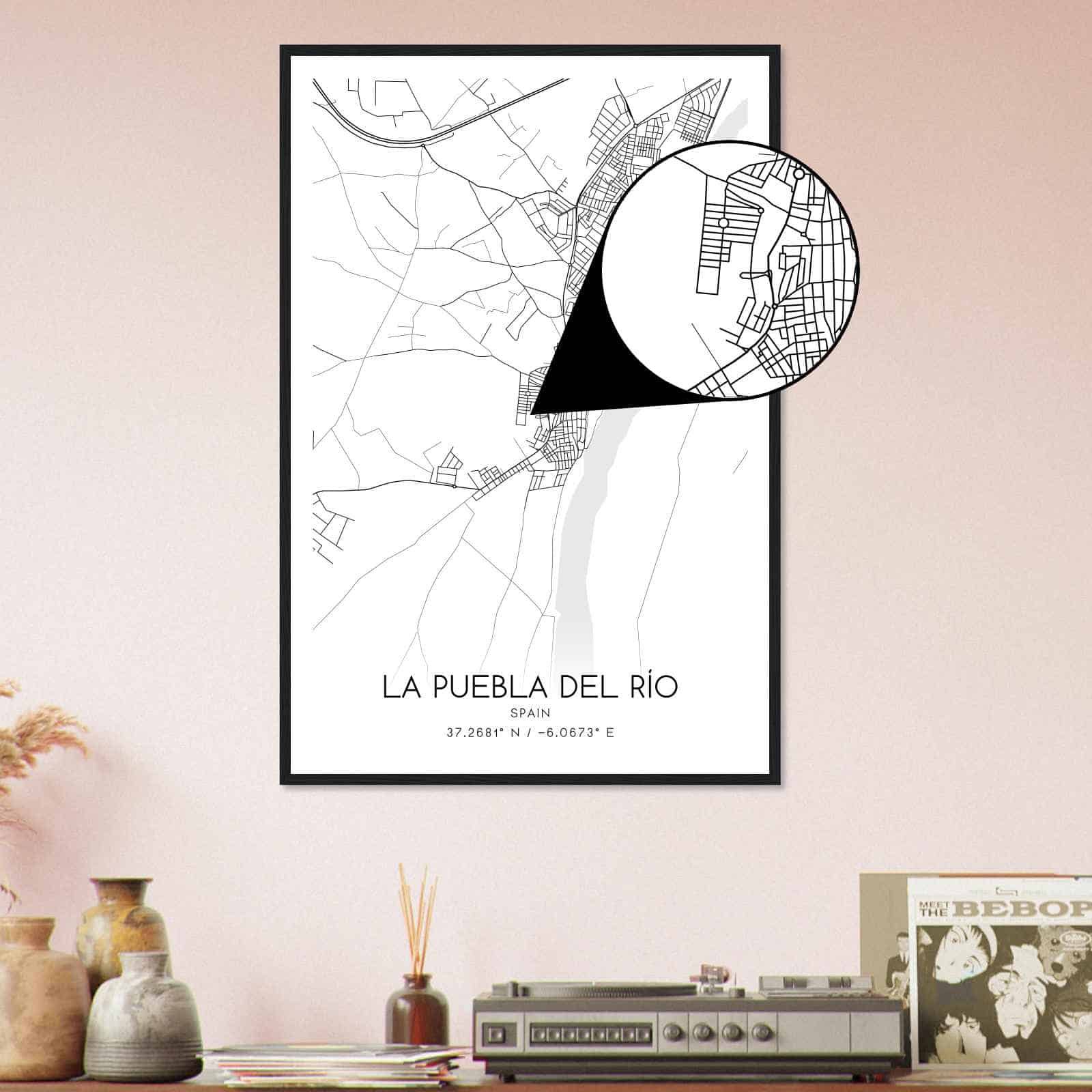 Deerfield Kansas Map Poster, Modern Home Decor Wall Art Print (Copy)