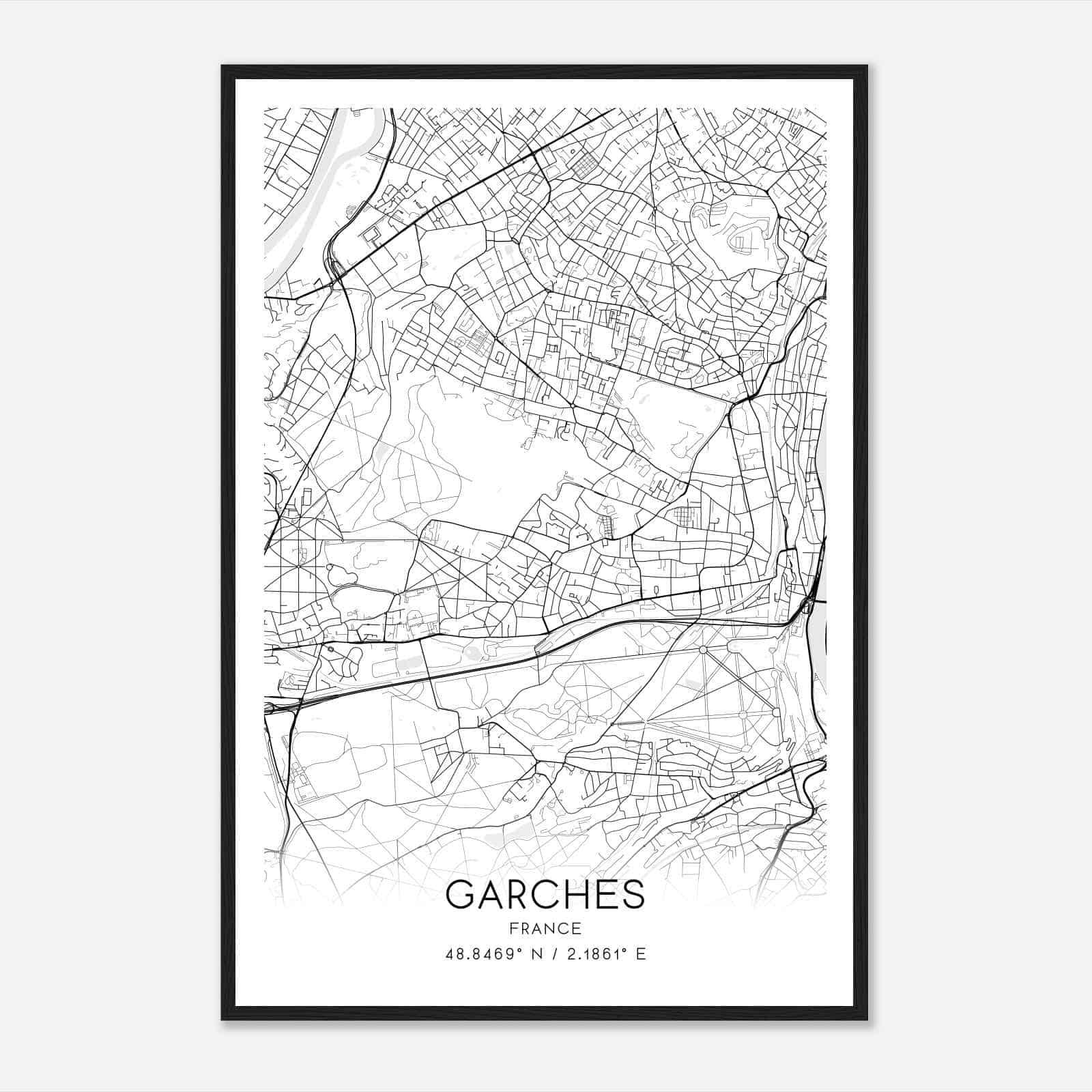 Garches France Map Poster, Modern Home Decor Wall Art Print Garches France Map Poster, Modern Home Decor Wall Art Print