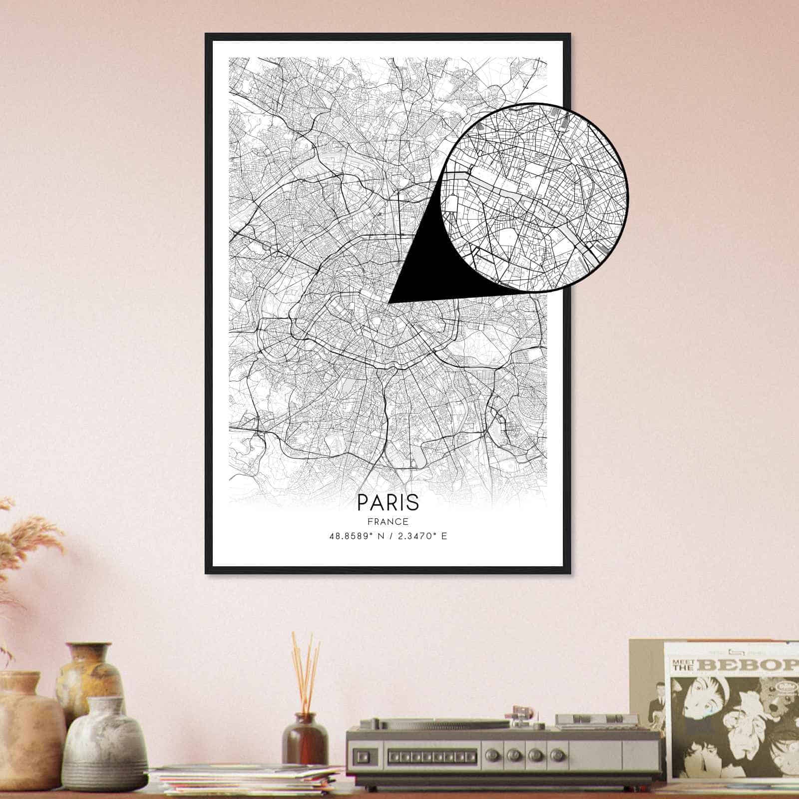 Deerfield Kansas Map Poster, Modern Home Decor Wall Art Print (Copy)