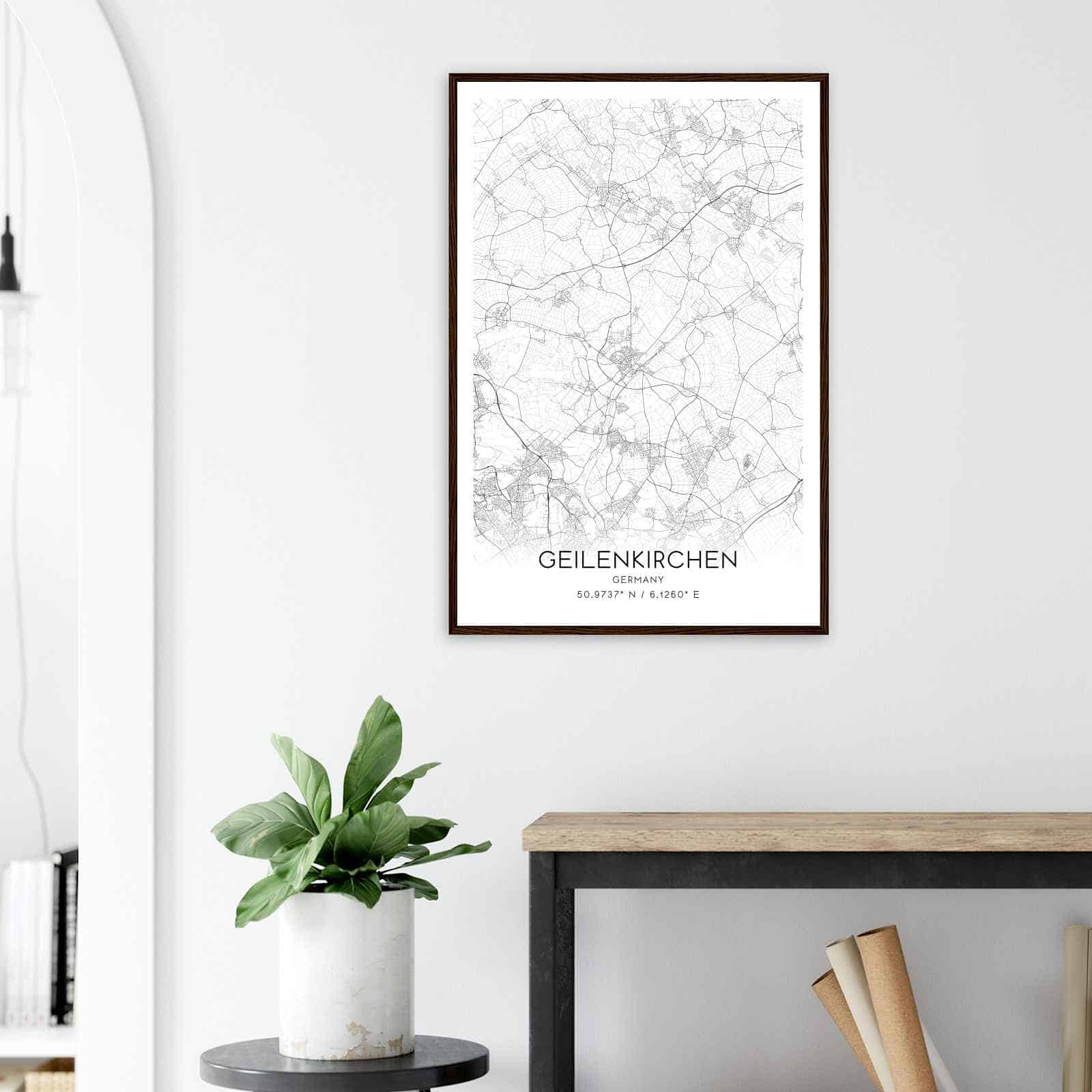Deerfield Kansas Map Poster, Modern Home Decor Wall Art Print (Copy)