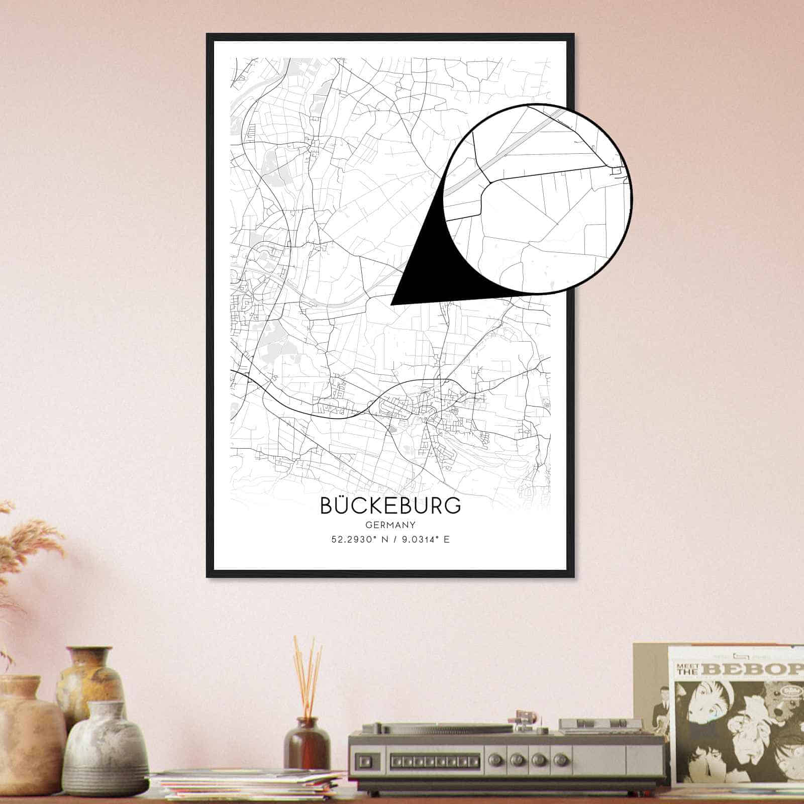 Deerfield Kansas Map Poster, Modern Home Decor Wall Art Print (Copy)