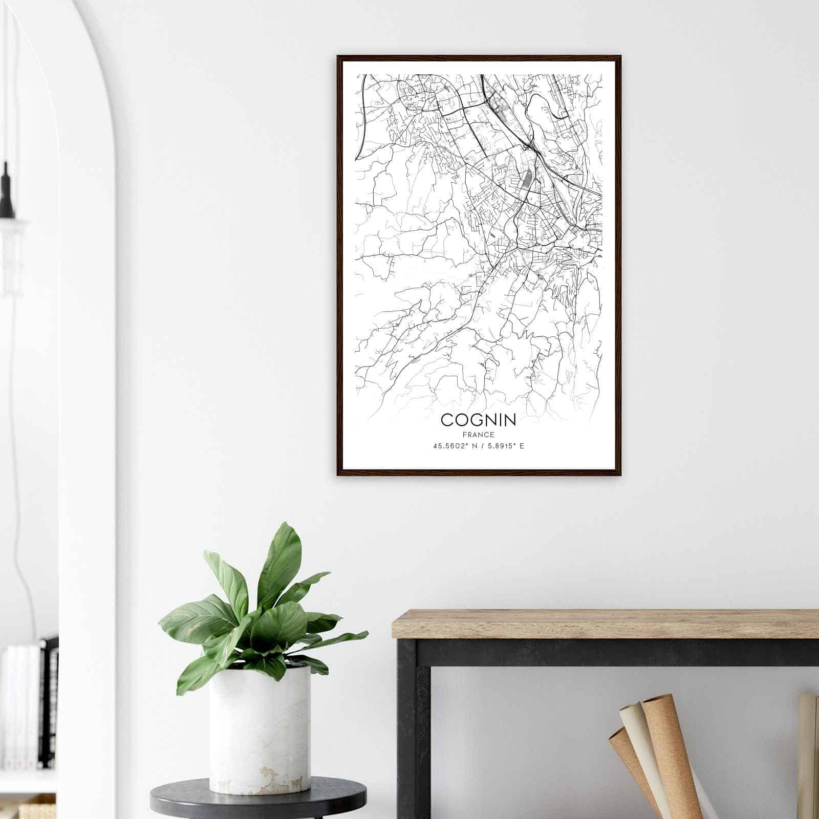 Deerfield Kansas Map Poster, Modern Home Decor Wall Art Print (Copy)