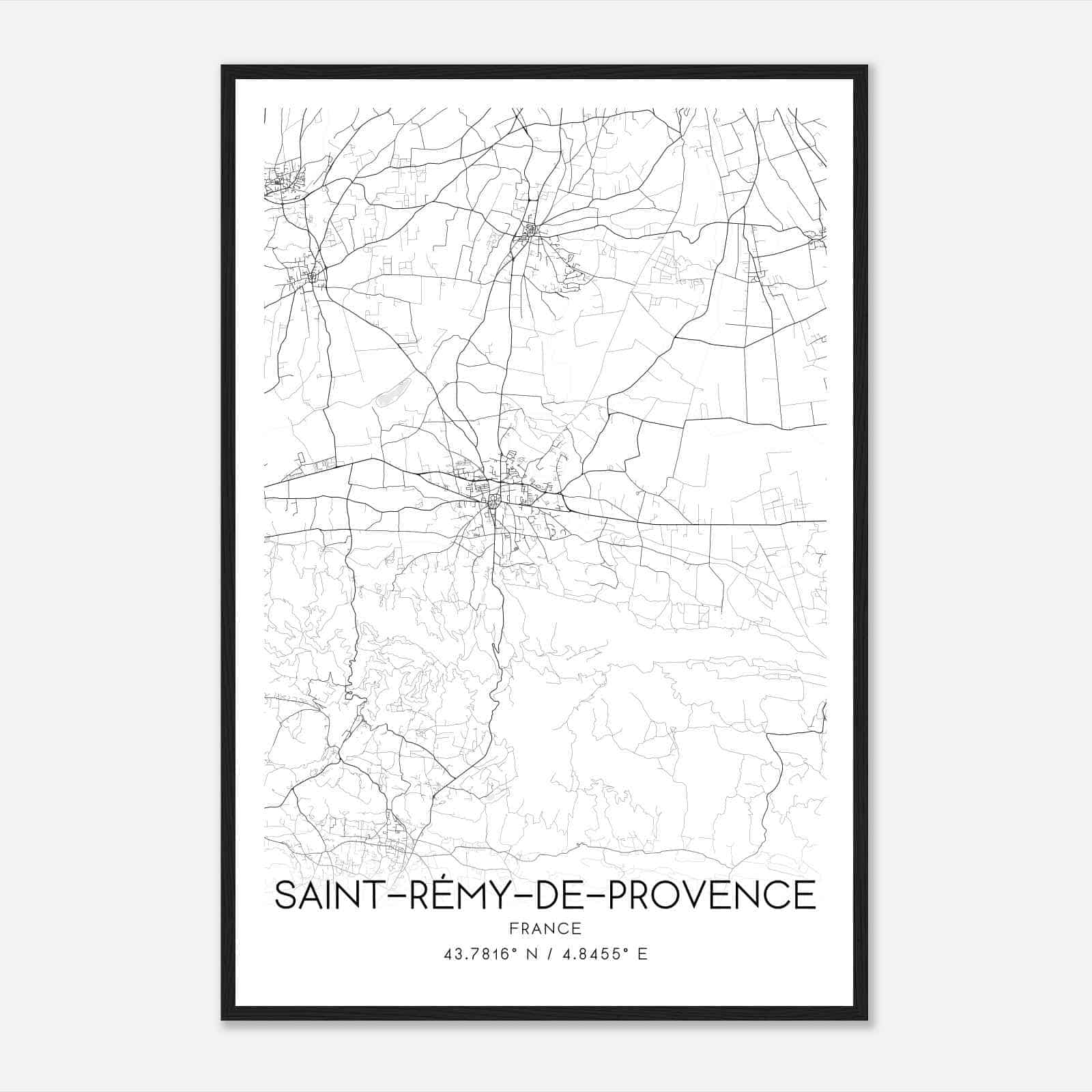 Saint-Remy-de-Provence France Map Poster, Modern Home Decor Wall Art Print