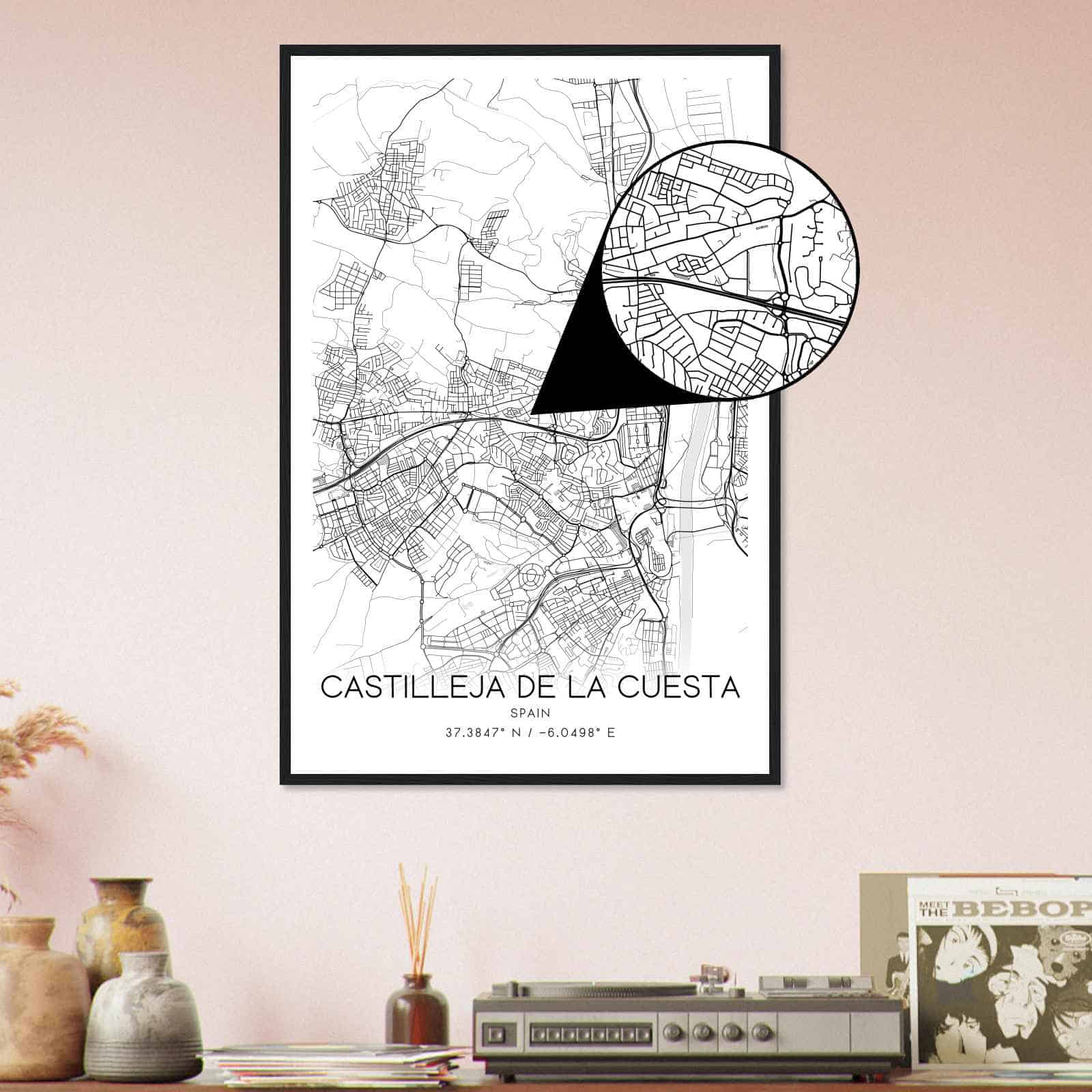 Deerfield Kansas Map Poster, Modern Home Decor Wall Art Print (Copy)