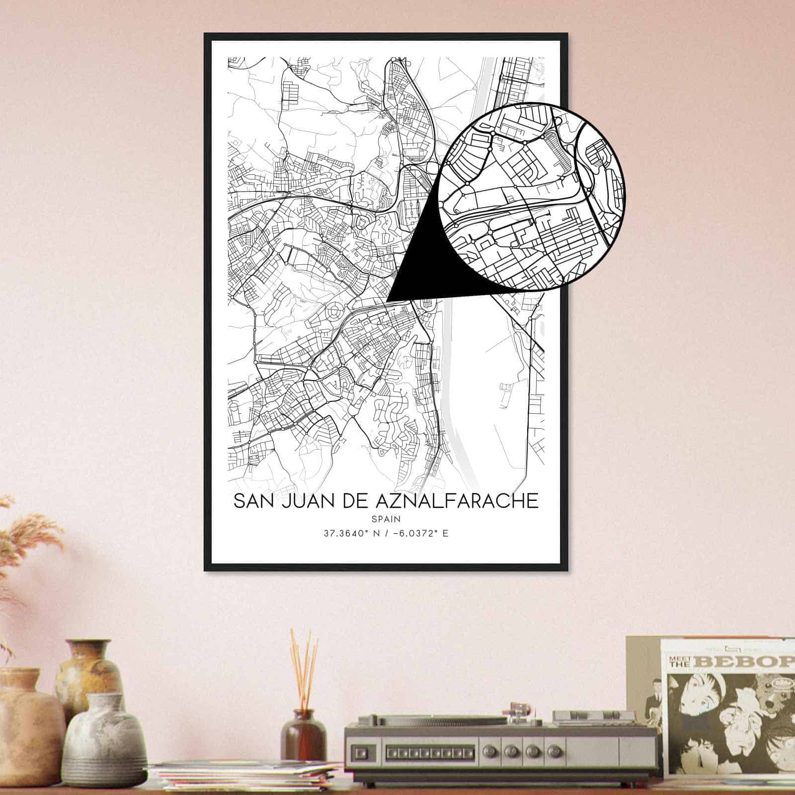 Deerfield Kansas Map Poster, Modern Home Decor Wall Art Print (Copy)