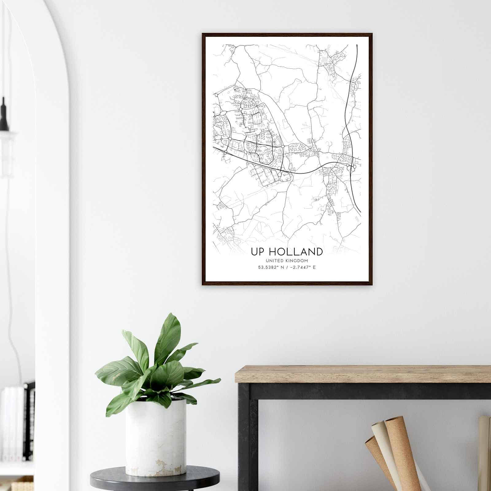 Deerfield Kansas Map Poster, Modern Home Decor Wall Art Print (Copy)