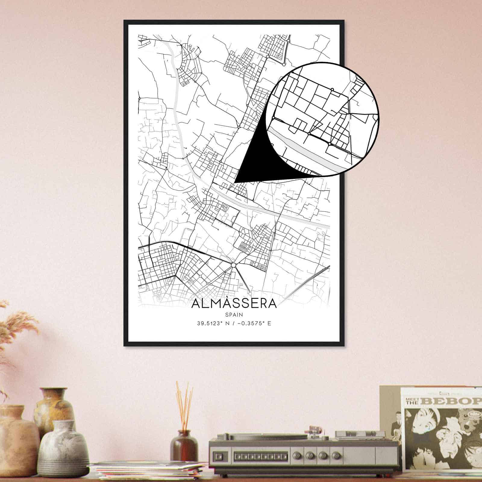 Deerfield Kansas Map Poster, Modern Home Decor Wall Art Print (Copy)