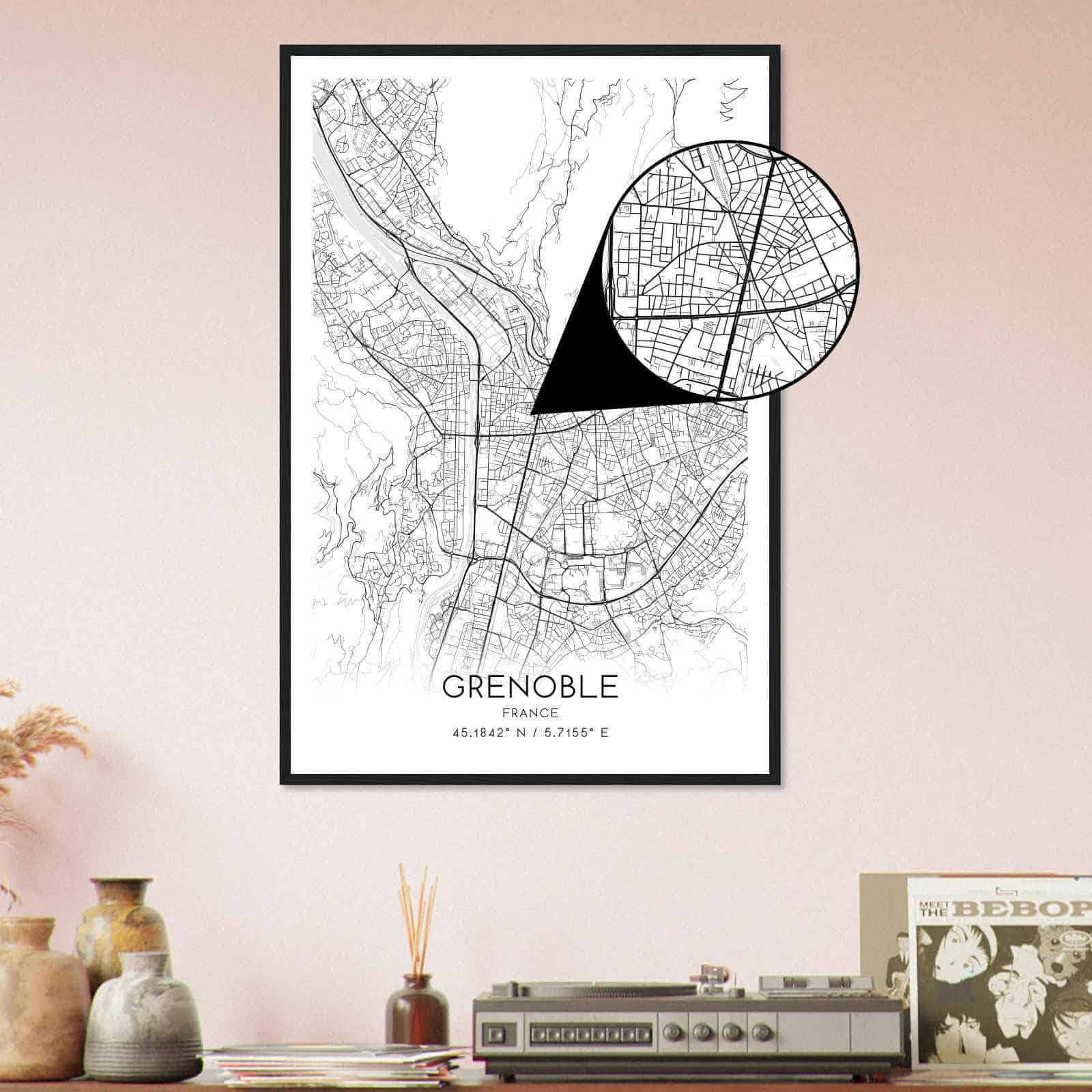Deerfield Kansas Map Poster, Modern Home Decor Wall Art Print (Copy)