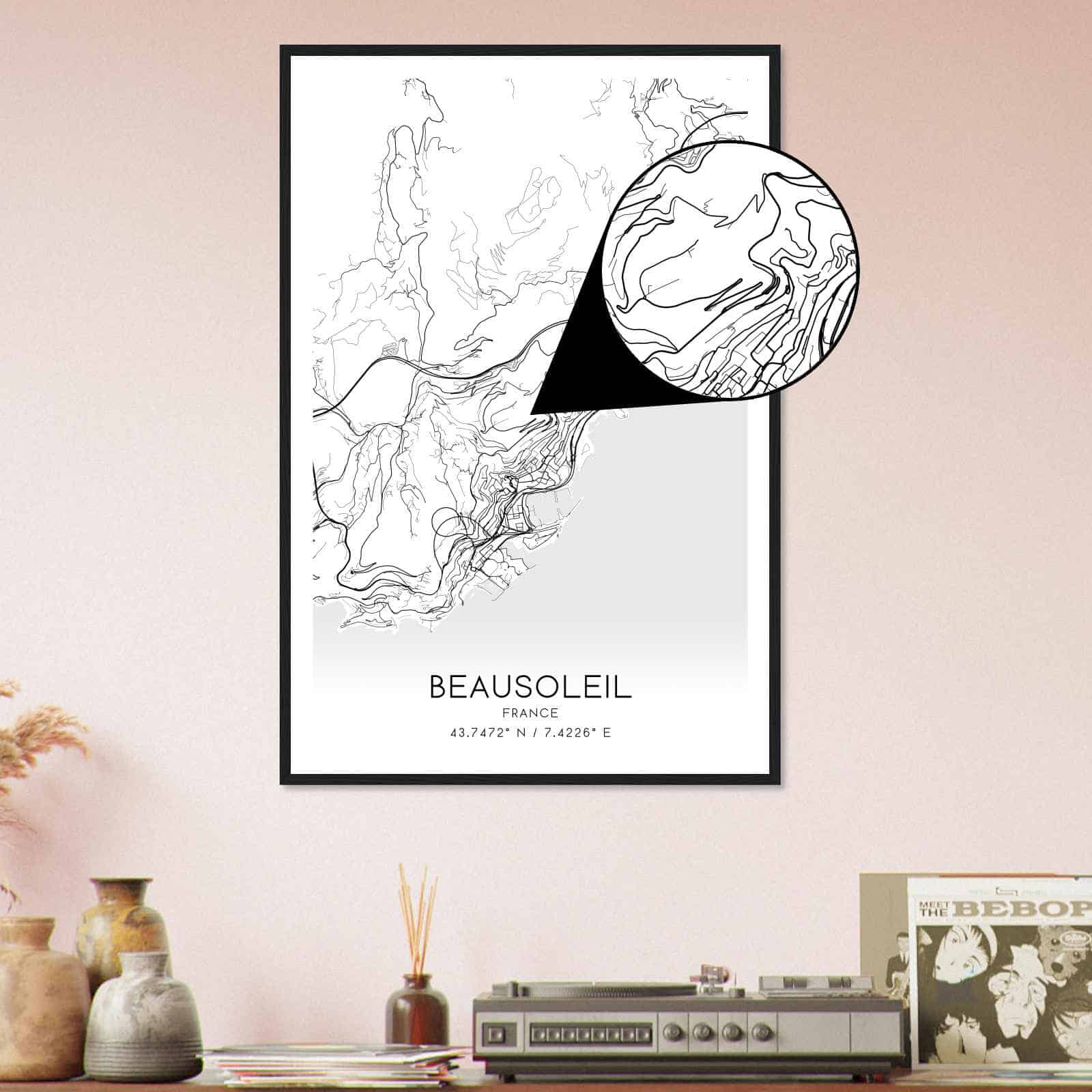 Deerfield Kansas Map Poster, Modern Home Decor Wall Art Print (Copy)