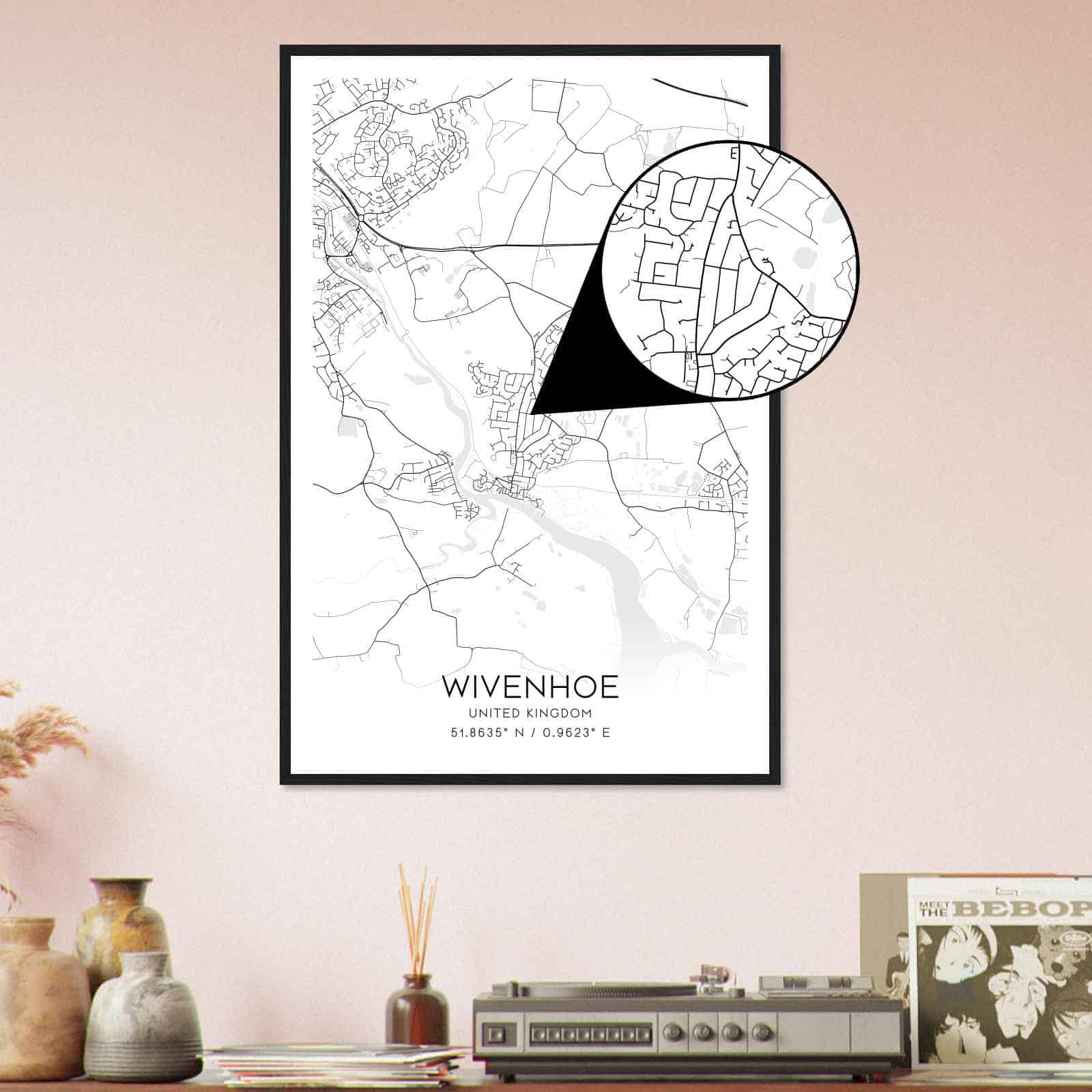 Deerfield Kansas Map Poster, Modern Home Decor Wall Art Print (Copy)