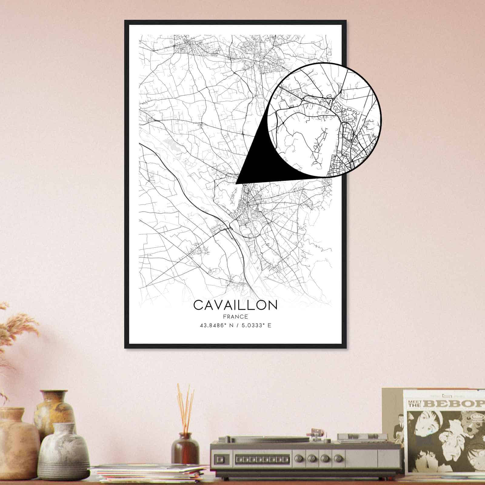 Deerfield Kansas Map Poster, Modern Home Decor Wall Art Print (Copy)