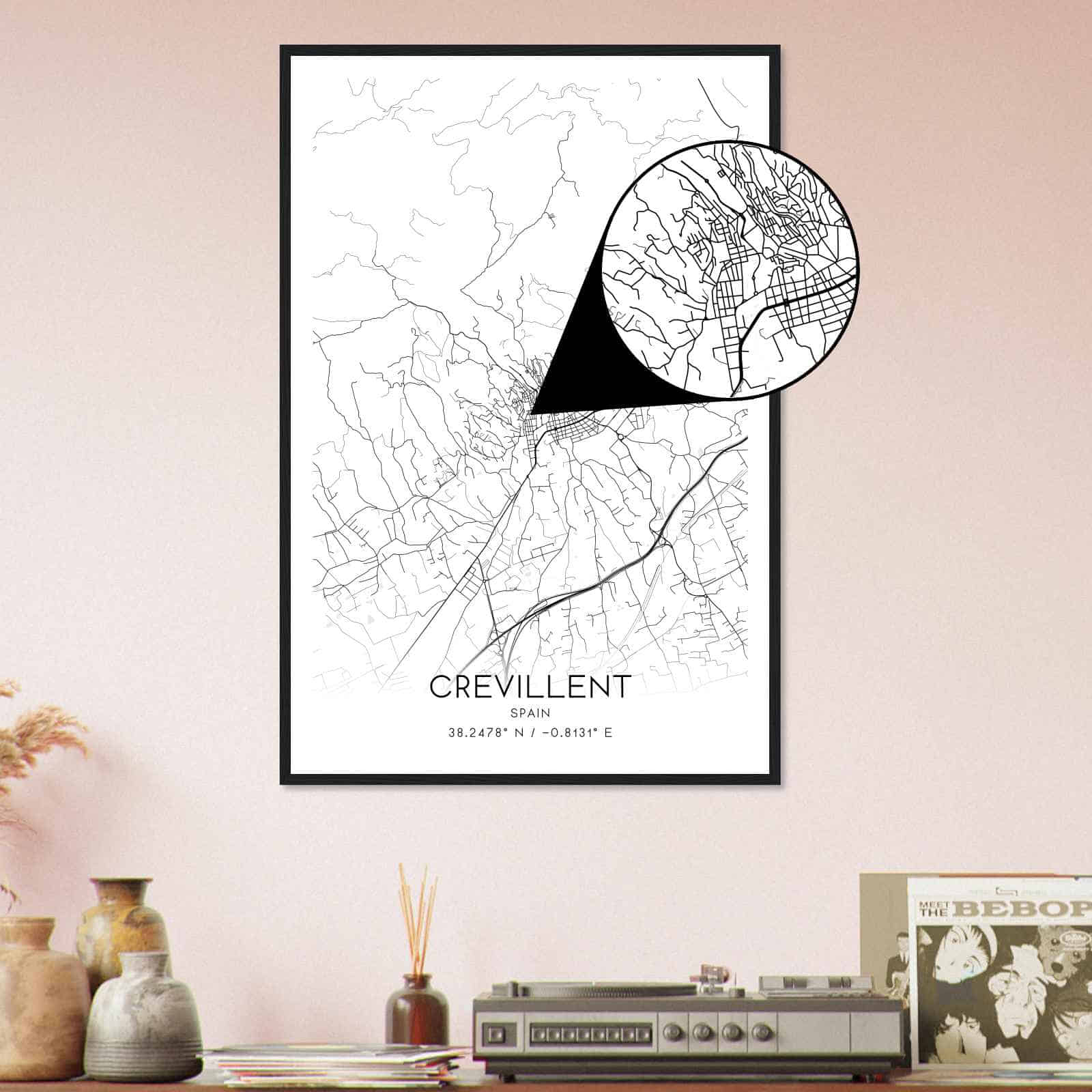 Deerfield Kansas Map Poster, Modern Home Decor Wall Art Print (Copy)