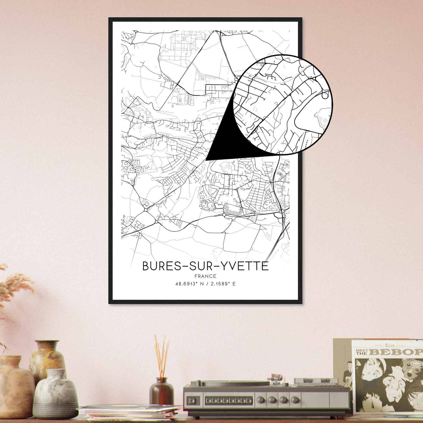 Deerfield Kansas Map Poster, Modern Home Decor Wall Art Print (Copy)