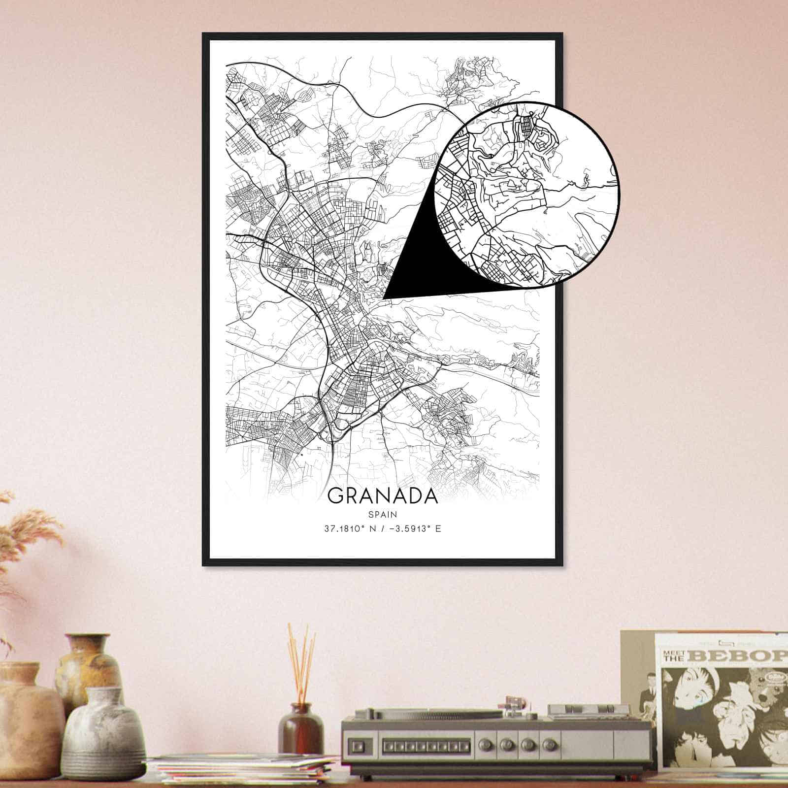 Deerfield Kansas Map Poster, Modern Home Decor Wall Art Print (Copy)