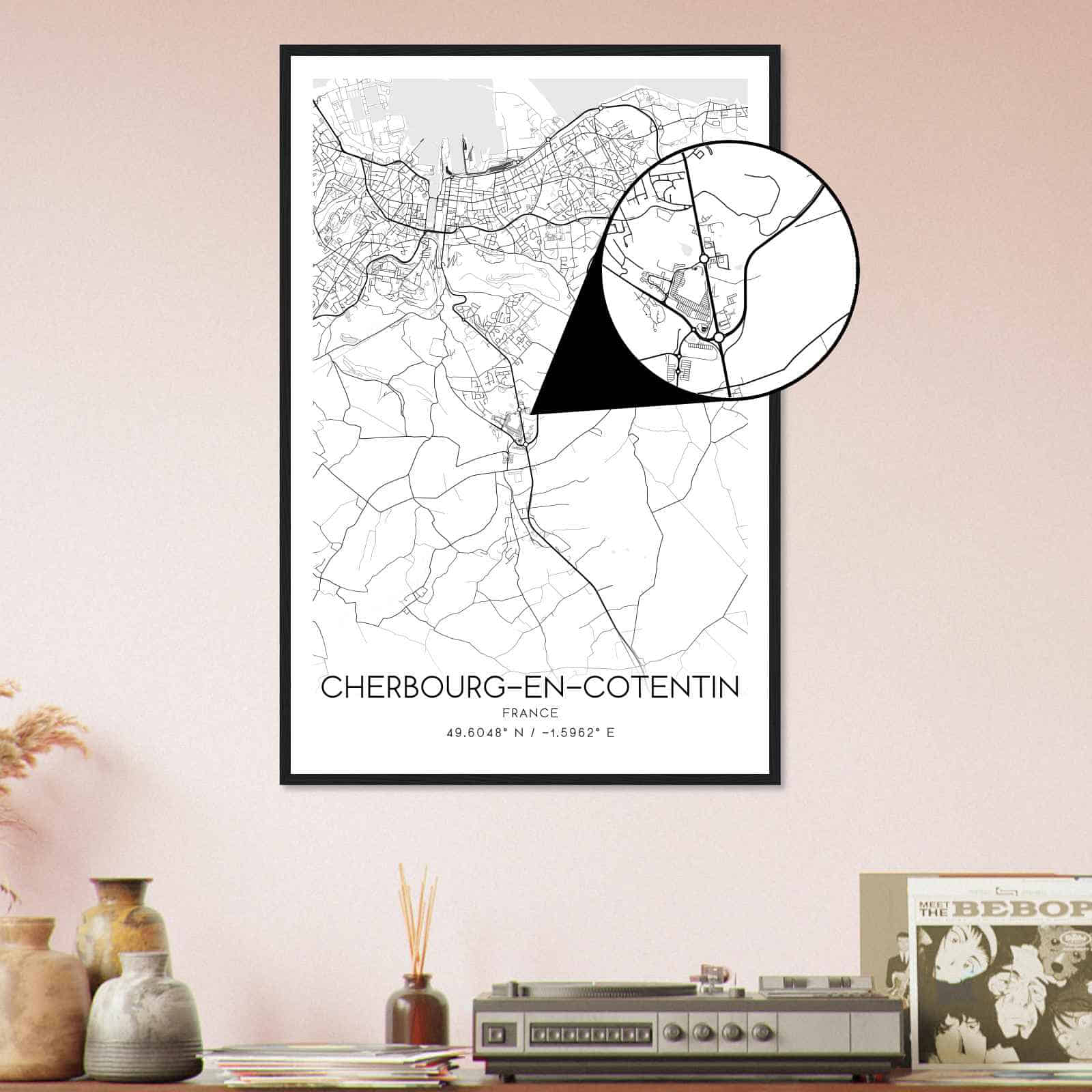 Deerfield Kansas Map Poster, Modern Home Decor Wall Art Print (Copy)