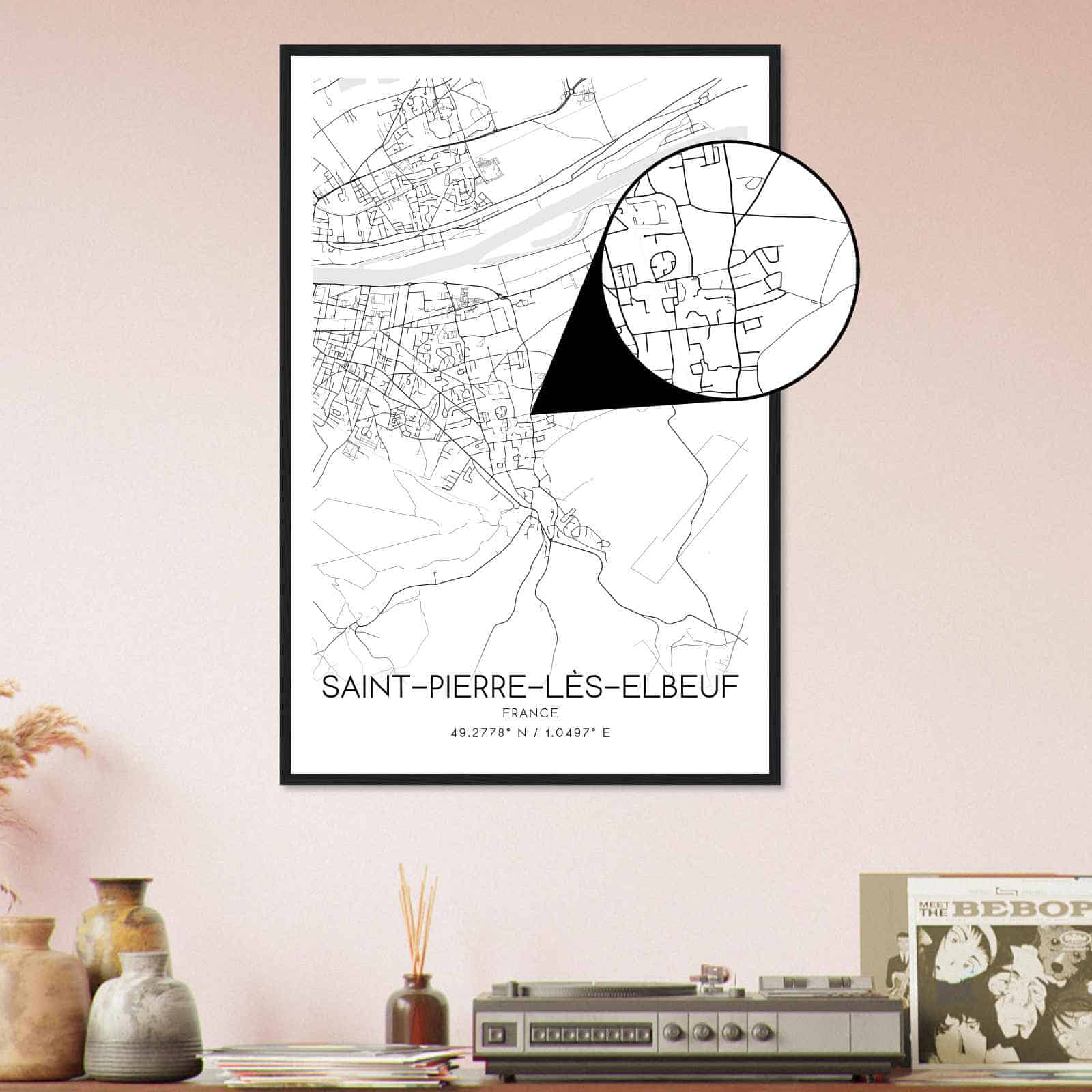 Deerfield Kansas Map Poster, Modern Home Decor Wall Art Print (Copy)