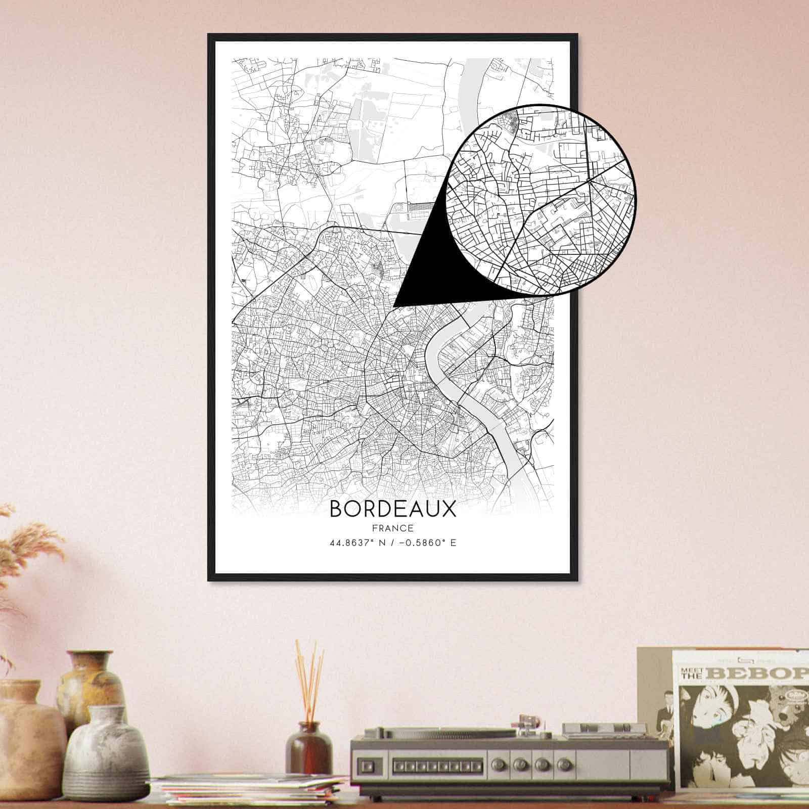 Deerfield Kansas Map Poster, Modern Home Decor Wall Art Print (Copy)