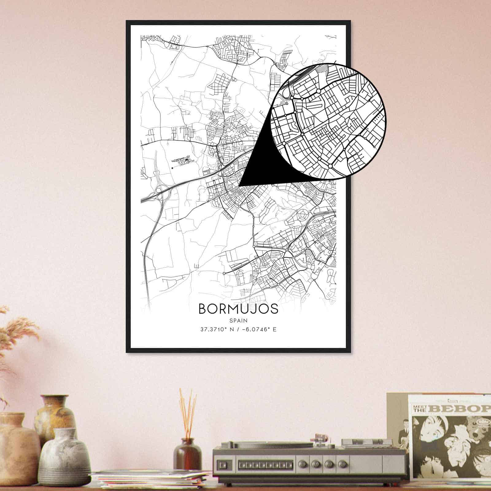 Deerfield Kansas Map Poster, Modern Home Decor Wall Art Print (Copy)