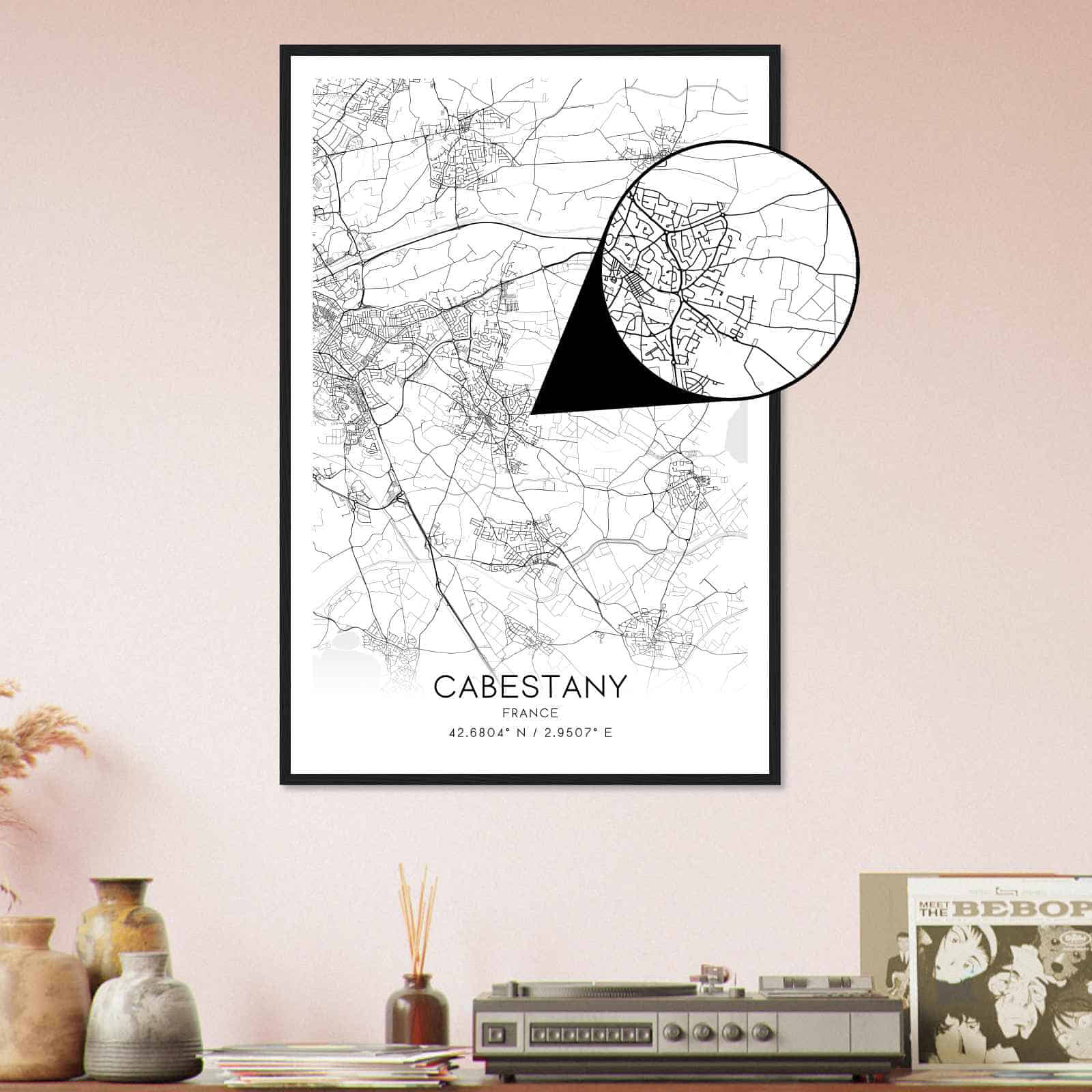 Deerfield Kansas Map Poster, Modern Home Decor Wall Art Print (Copy)