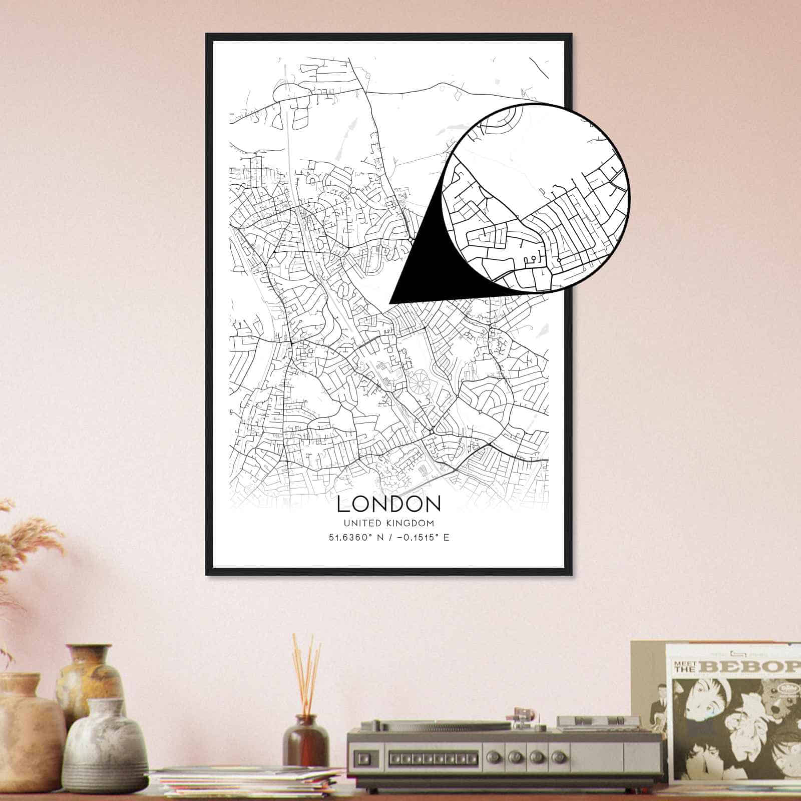 Deerfield Kansas Map Poster, Modern Home Decor Wall Art Print (Copy)