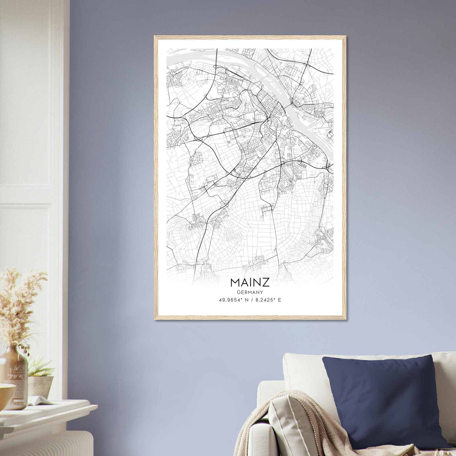 Deerfield Kansas Map Poster, Modern Home Decor Wall Art Print (Copy)