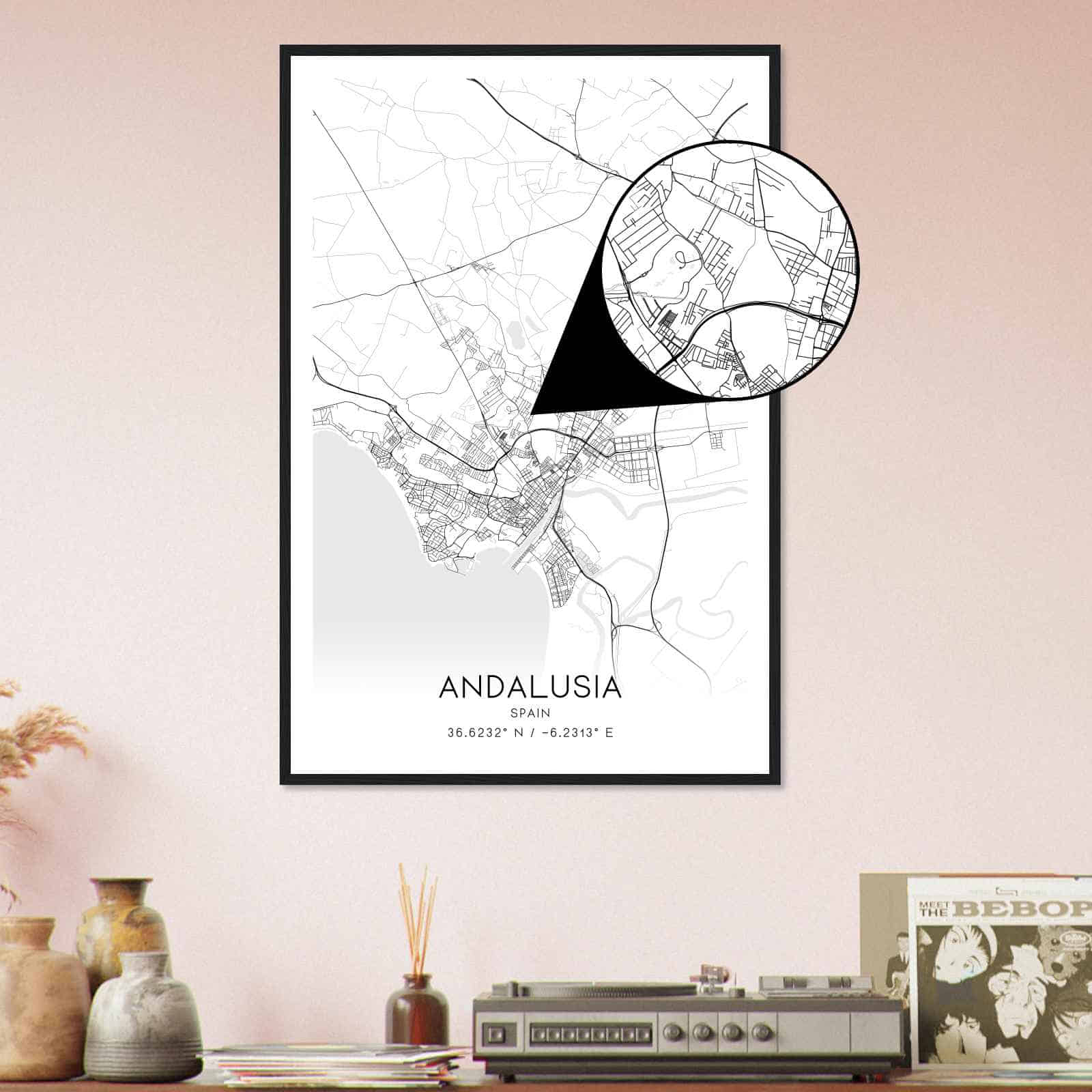 Deerfield Kansas Map Poster, Modern Home Decor Wall Art Print (Copy)