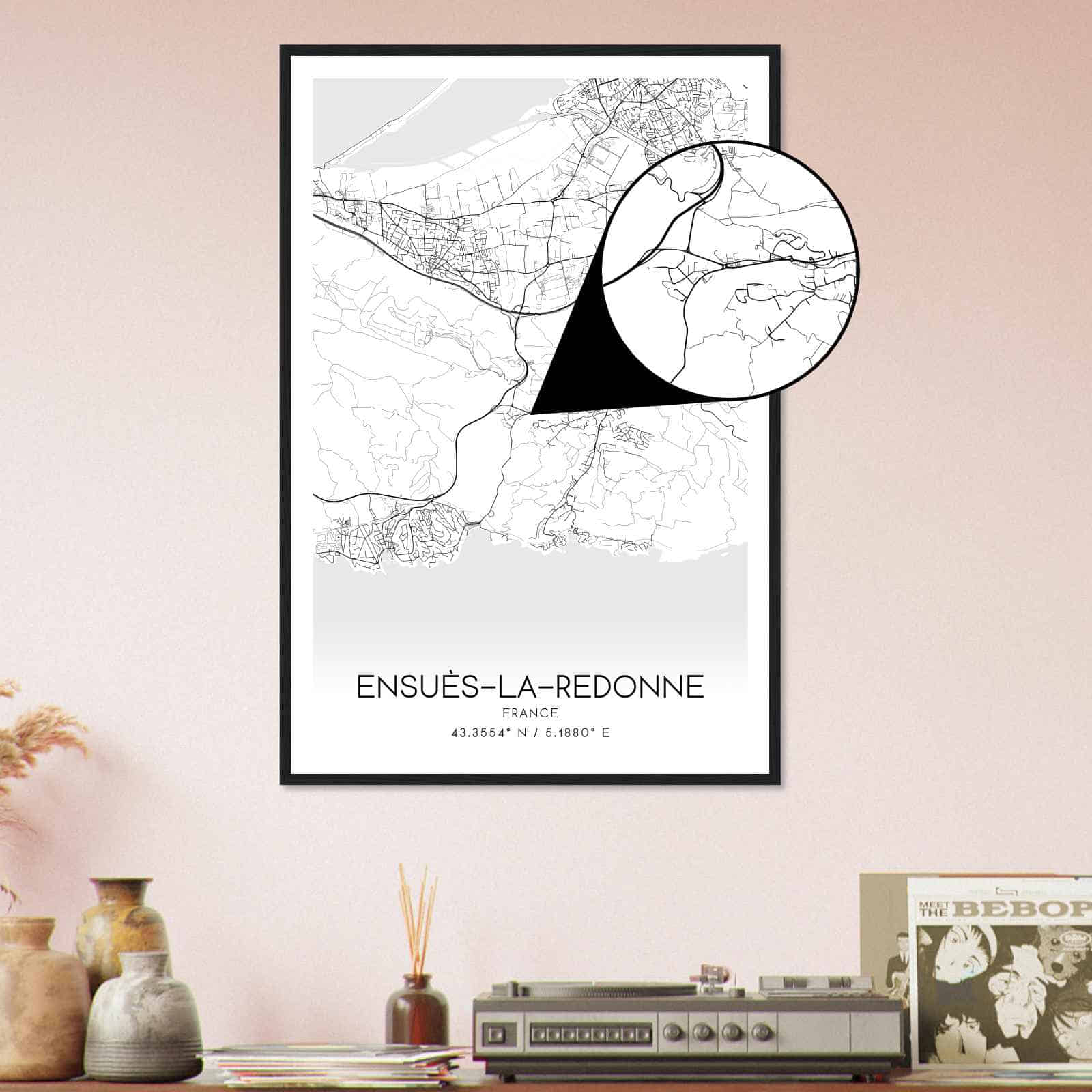 Deerfield Kansas Map Poster, Modern Home Decor Wall Art Print (Copy)