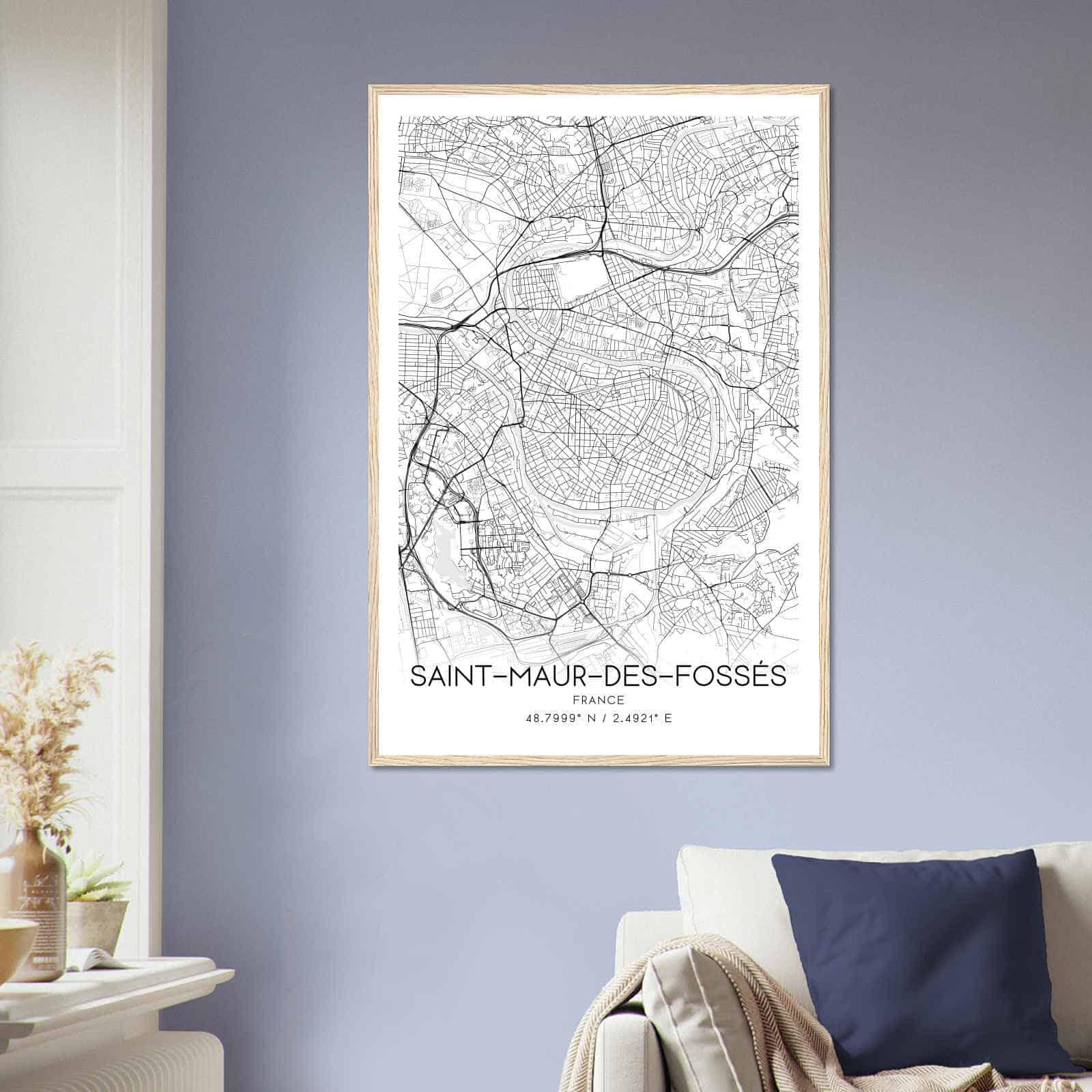 Deerfield Kansas Map Poster, Modern Home Decor Wall Art Print (Copy)