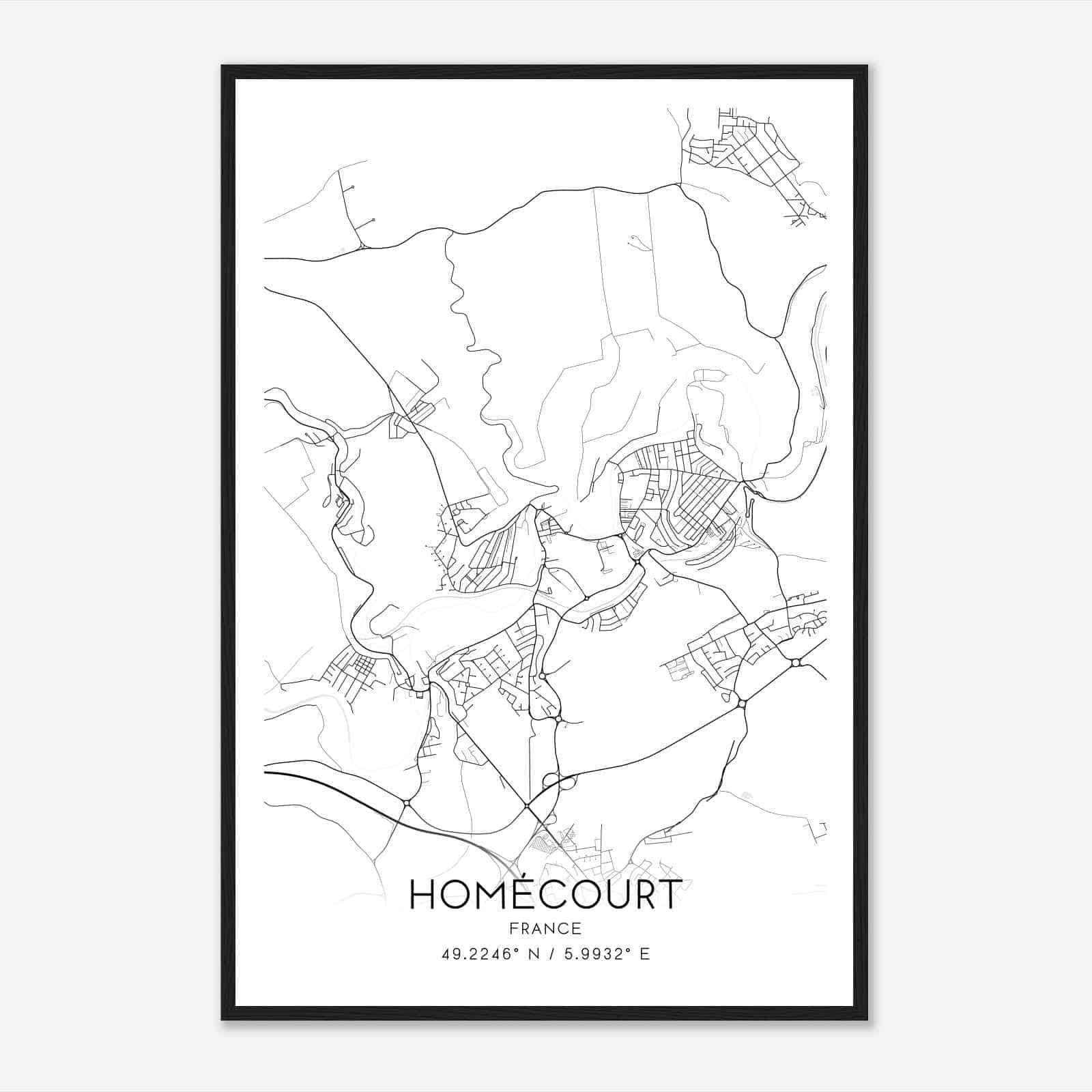 Homecourt France Map Poster, Modern Home Decor Wall Art Print