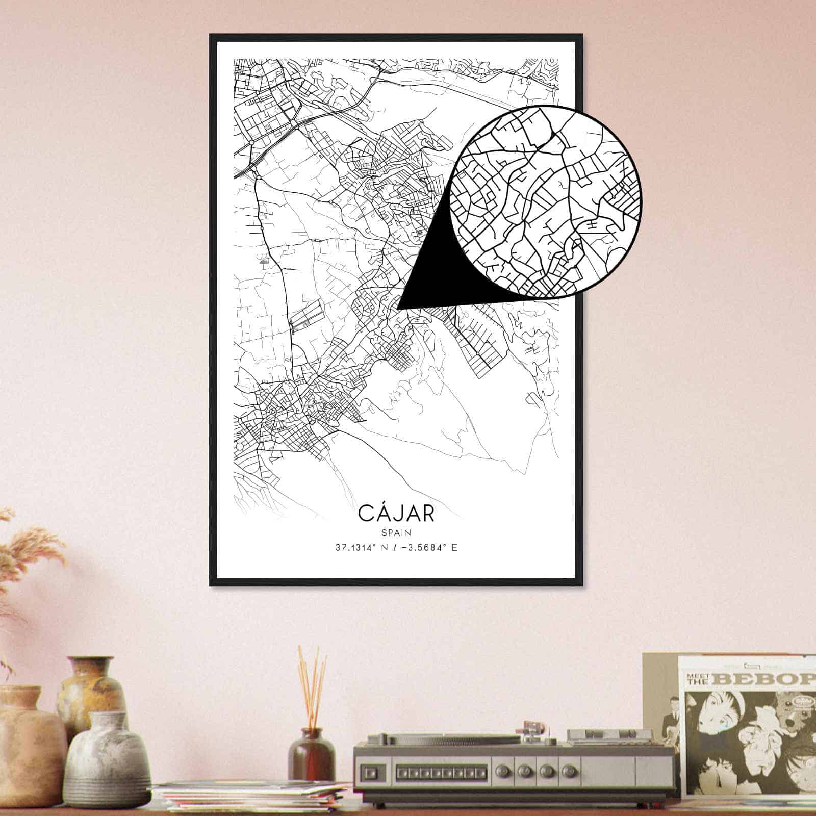 Deerfield Kansas Map Poster, Modern Home Decor Wall Art Print (Copy)