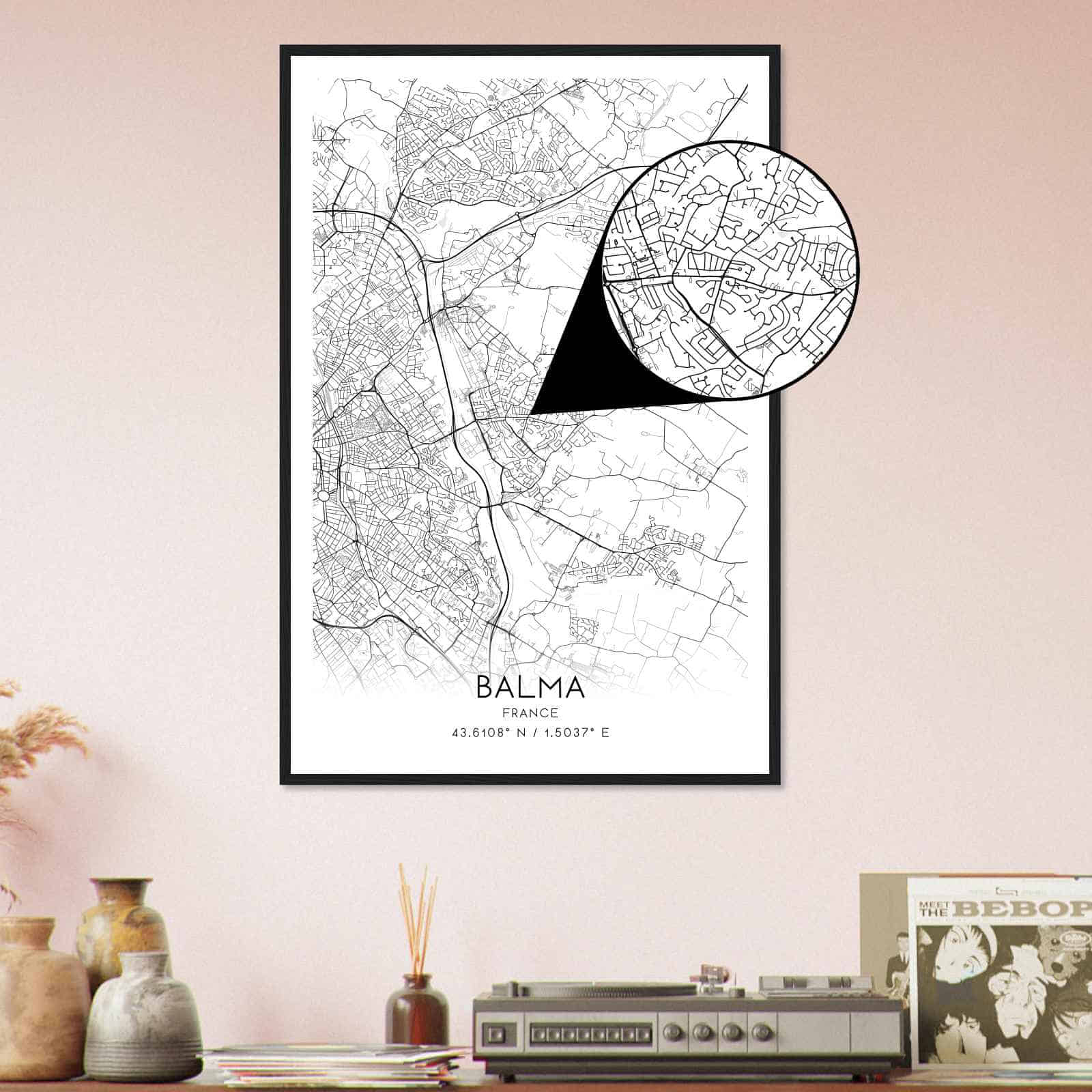 Deerfield Kansas Map Poster, Modern Home Decor Wall Art Print (Copy)