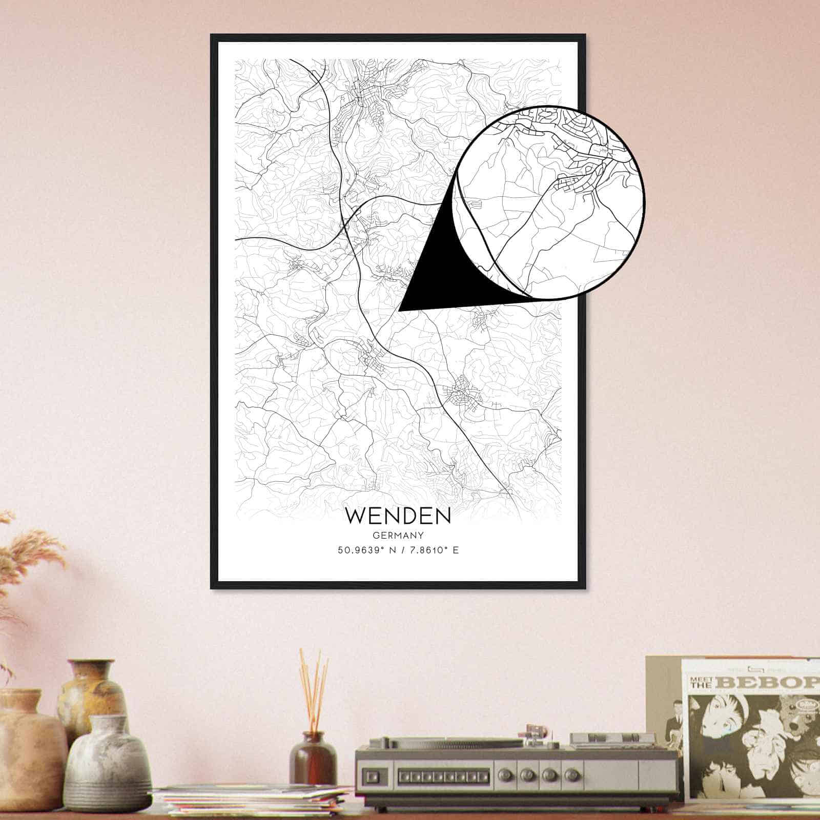 Deerfield Kansas Map Poster, Modern Home Decor Wall Art Print (Copy)