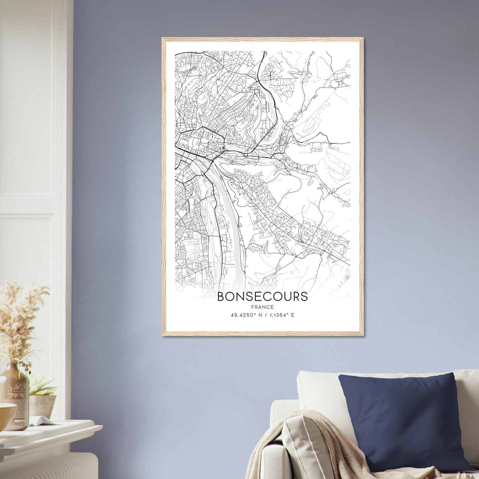 Deerfield Kansas Map Poster, Modern Home Decor Wall Art Print (Copy)