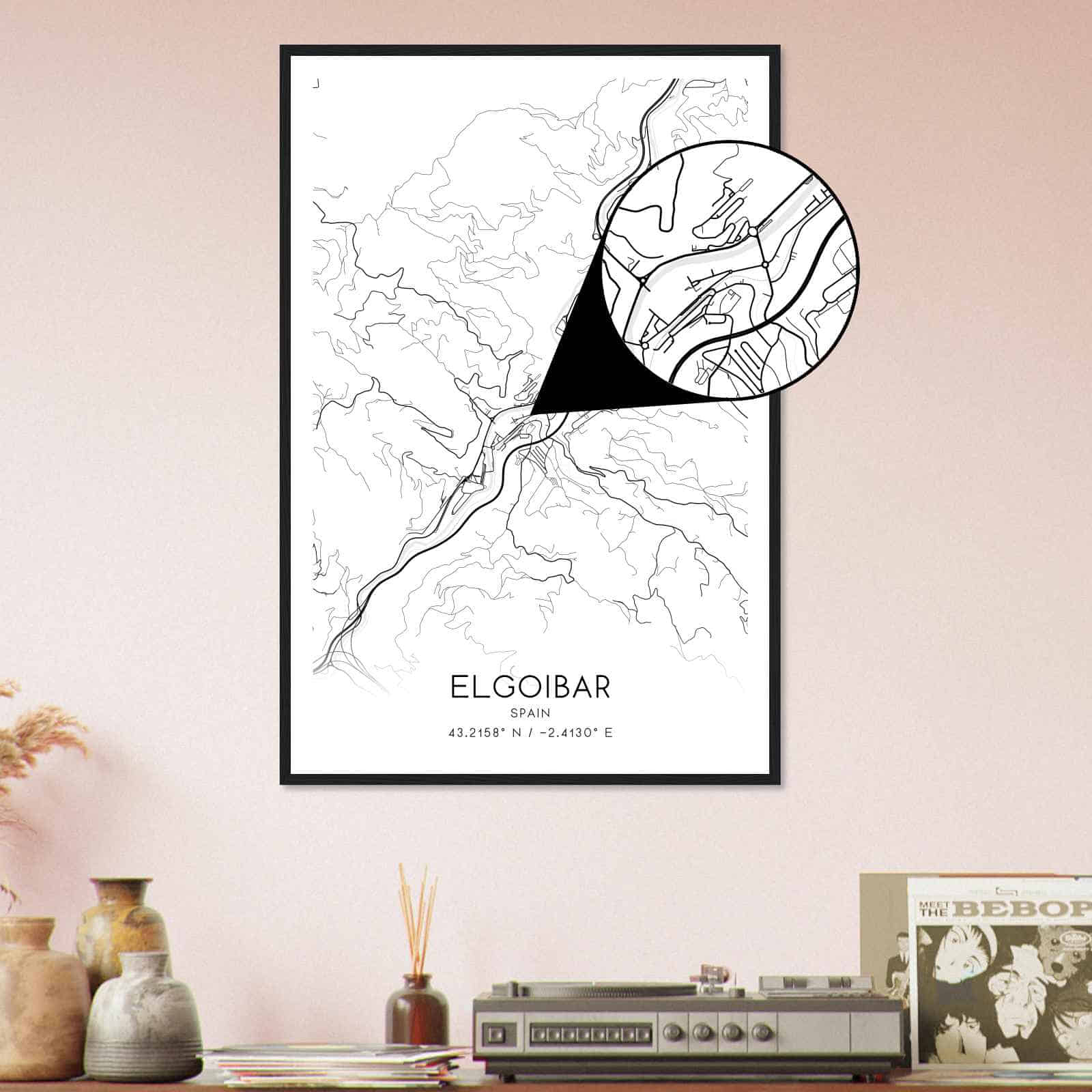 Deerfield Kansas Map Poster, Modern Home Decor Wall Art Print (Copy)
