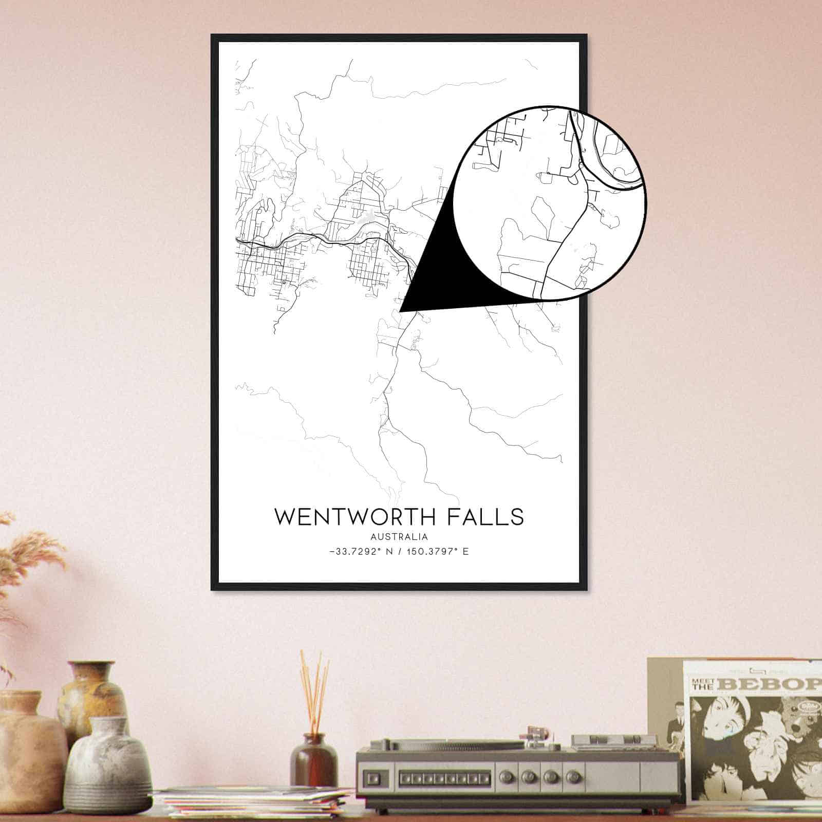 Deerfield Kansas Map Poster, Modern Home Decor Wall Art Print (Copy)