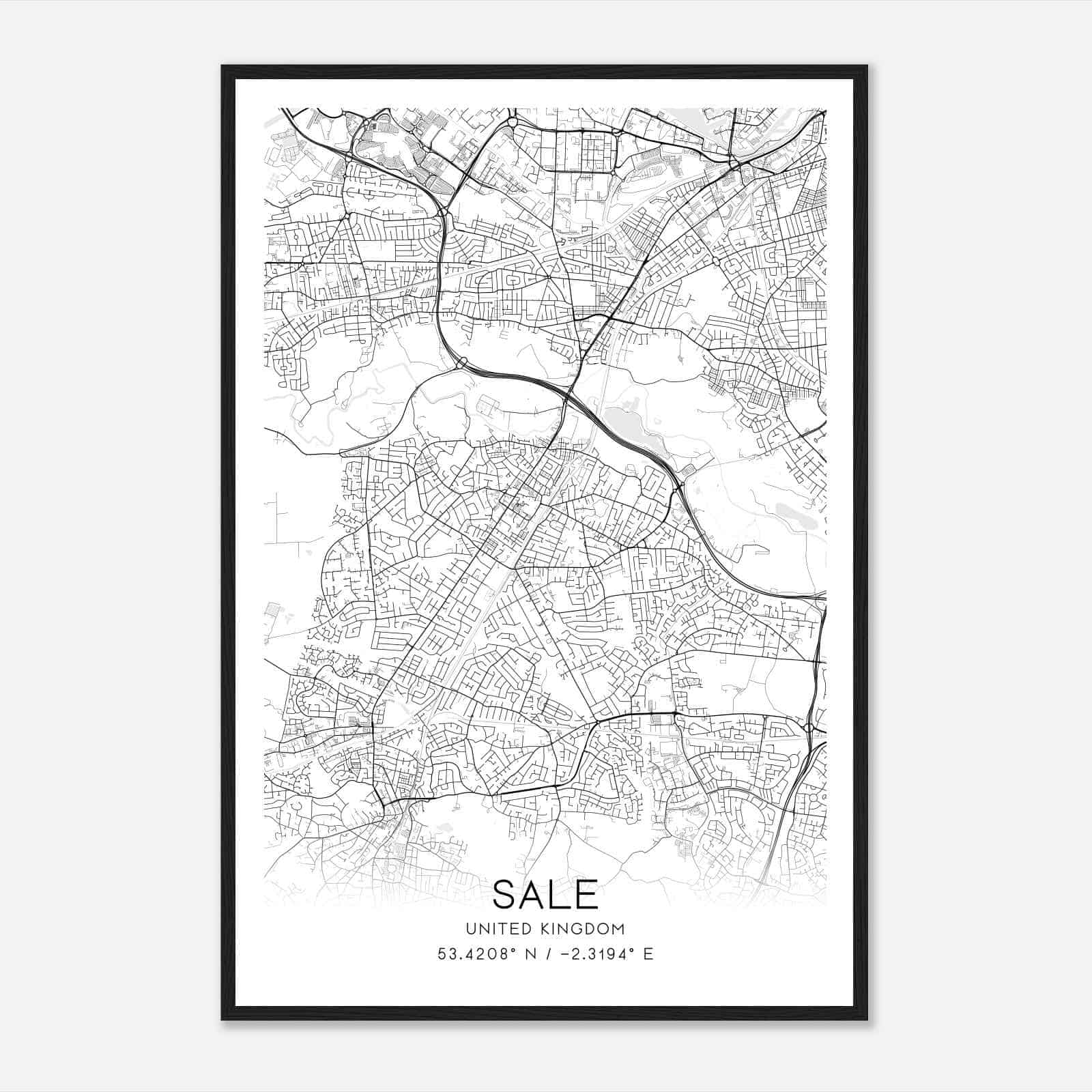 Sale United Kingdom Map Poster, Modern Home Decor Wall Art Print