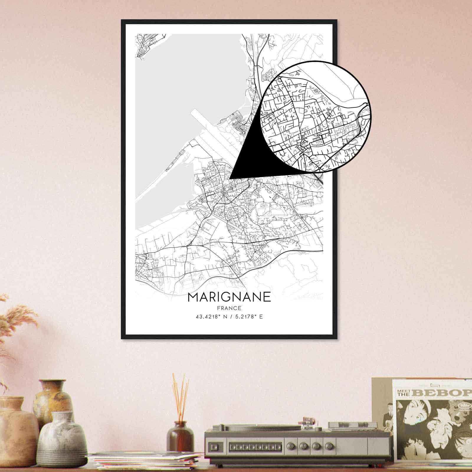 Deerfield Kansas Map Poster, Modern Home Decor Wall Art Print (Copy)