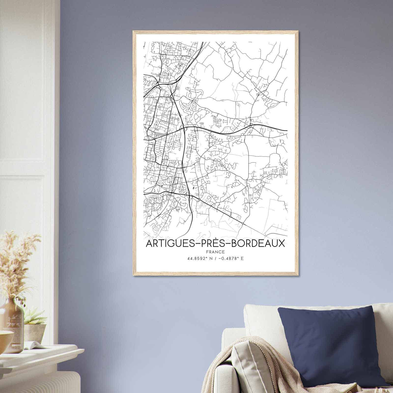 Deerfield Kansas Map Poster, Modern Home Decor Wall Art Print (Copy)