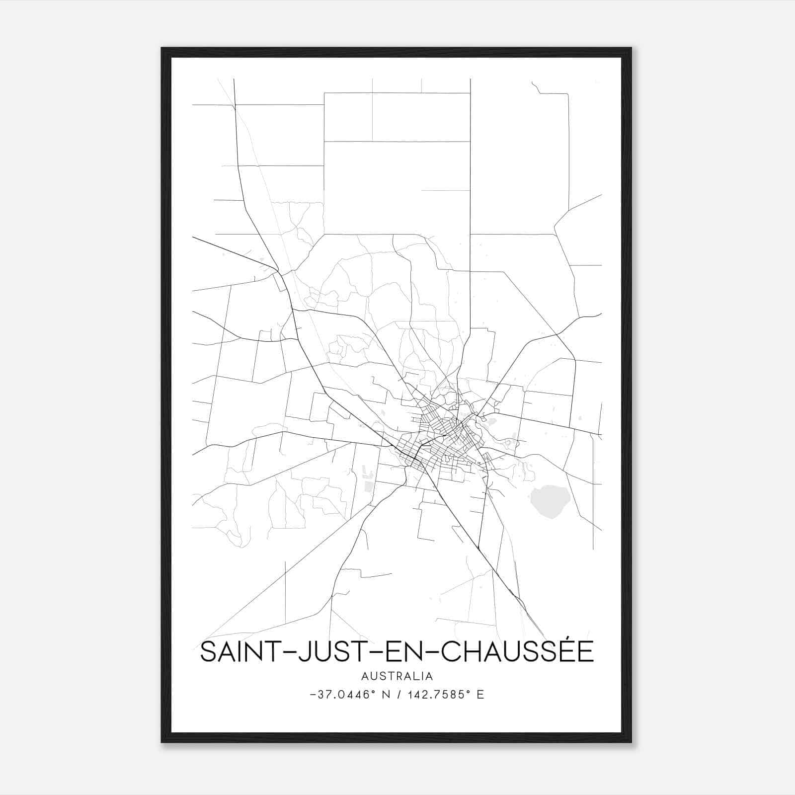 Stawell Australia Map Poster, Modern Home Decor Wall Art Print