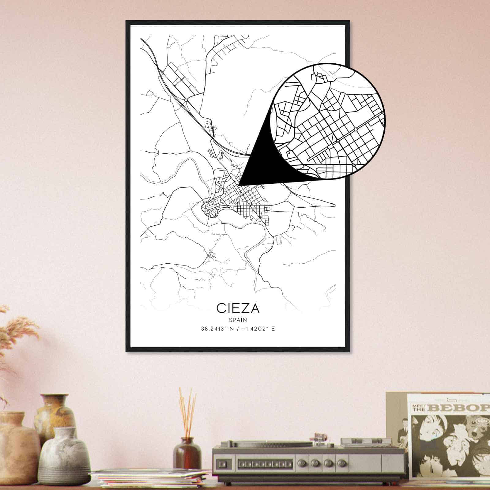 Deerfield Kansas Map Poster, Modern Home Decor Wall Art Print (Copy)