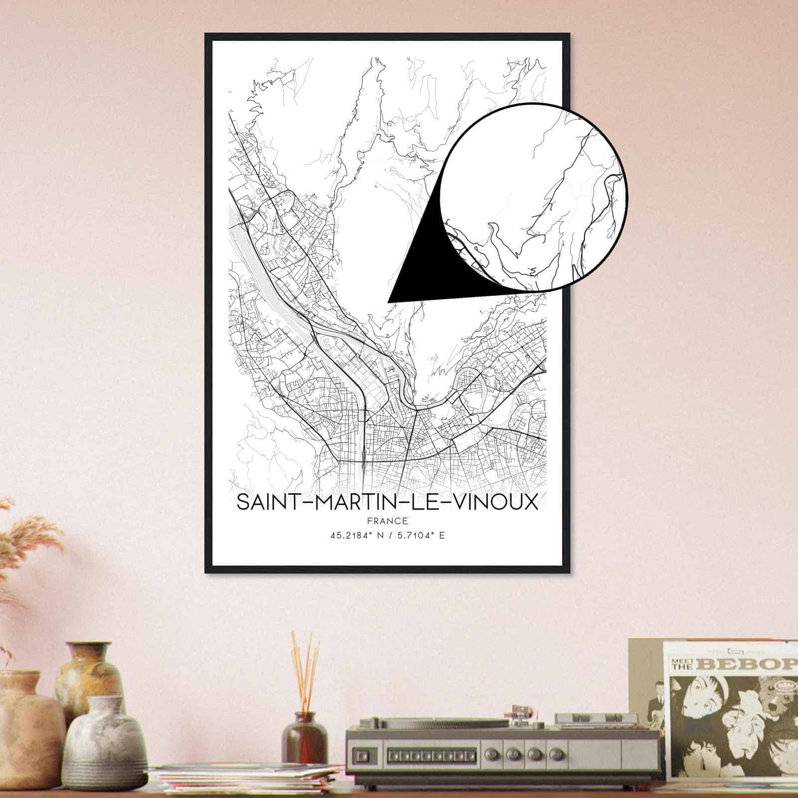 Deerfield Kansas Map Poster, Modern Home Decor Wall Art Print (Copy)